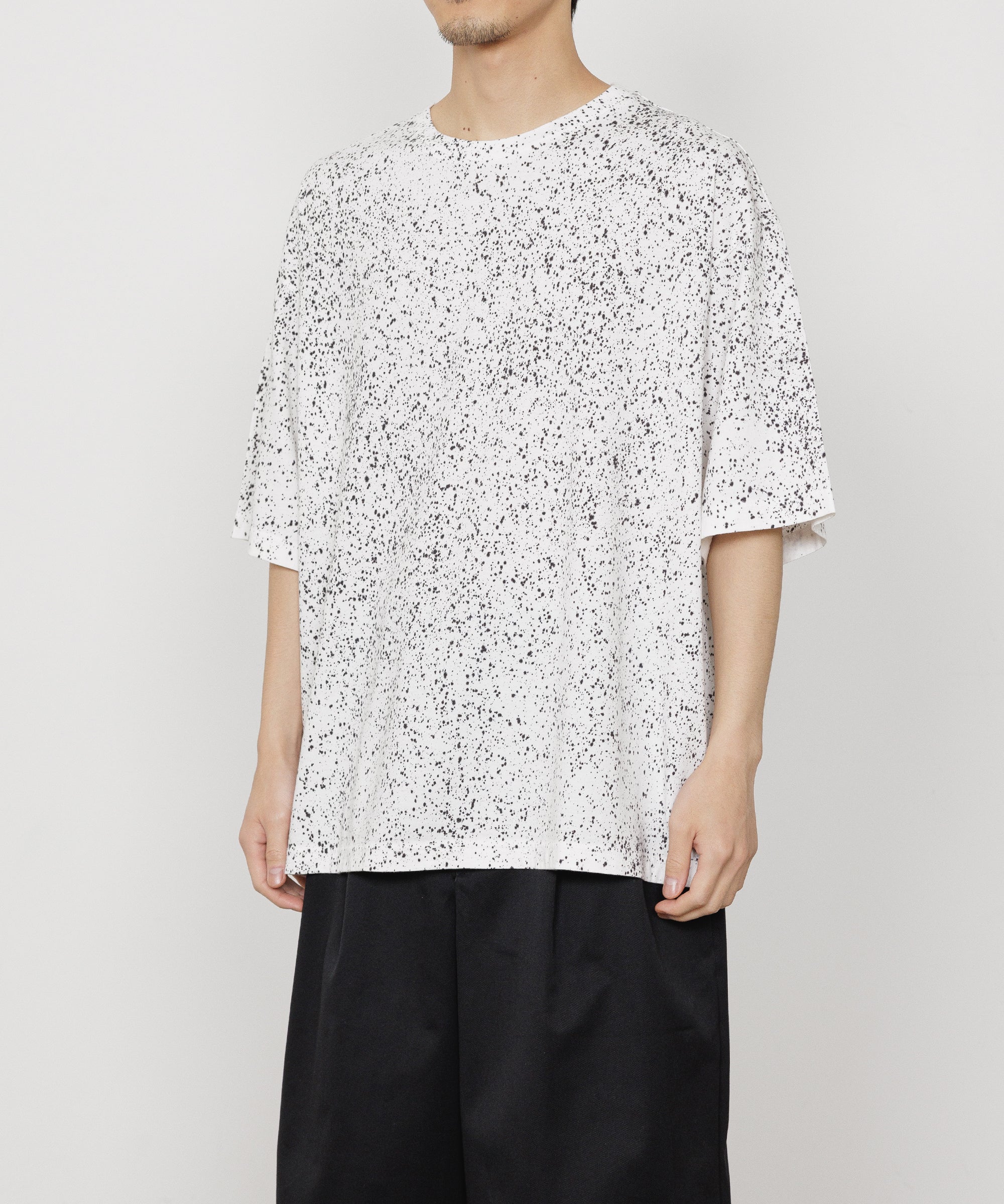 オーガニックコットンソフト天竺 / ルーズフィットスプラッシュTEE, White