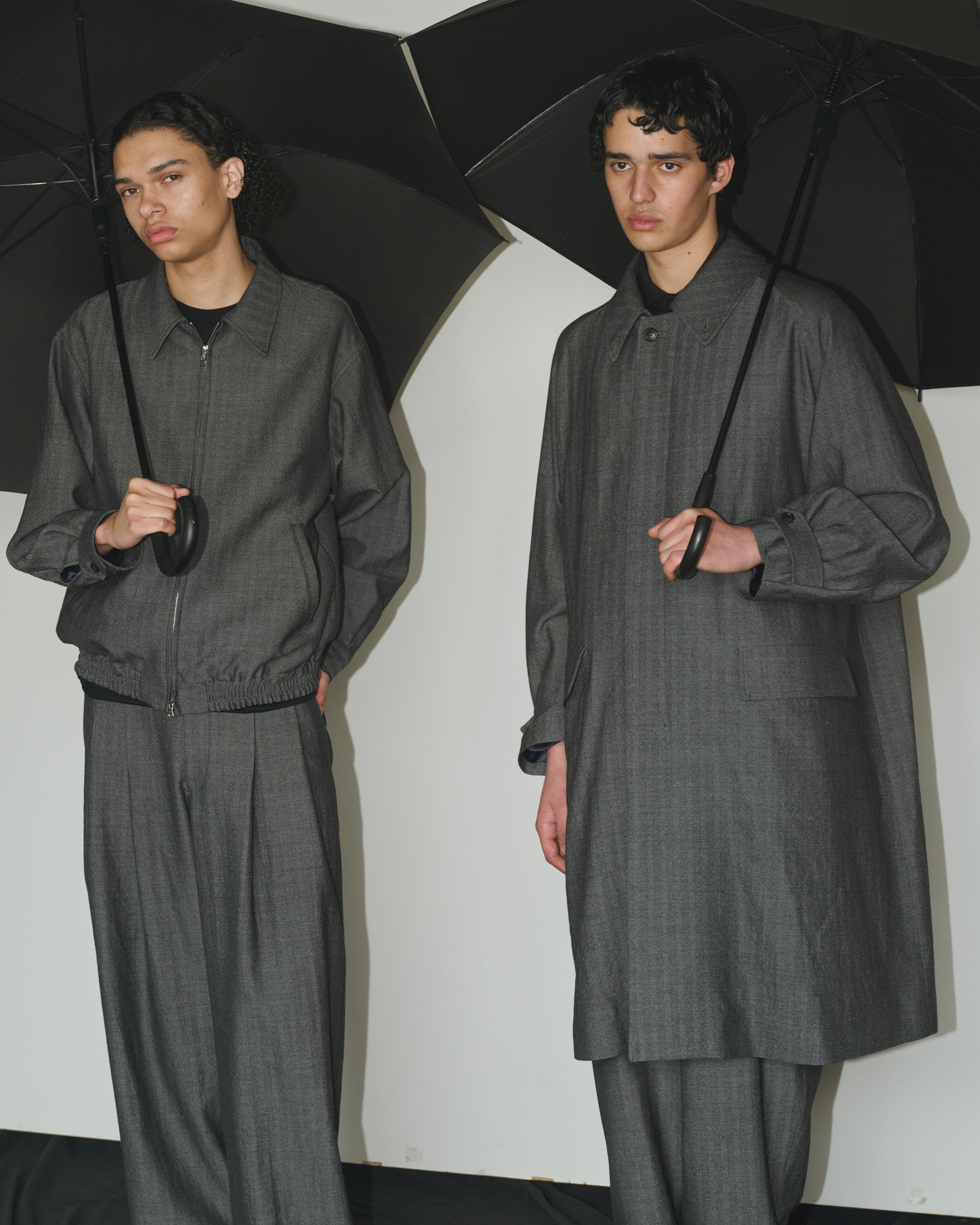 Tumbled Wool Serge Sports Jacket, Herringbone