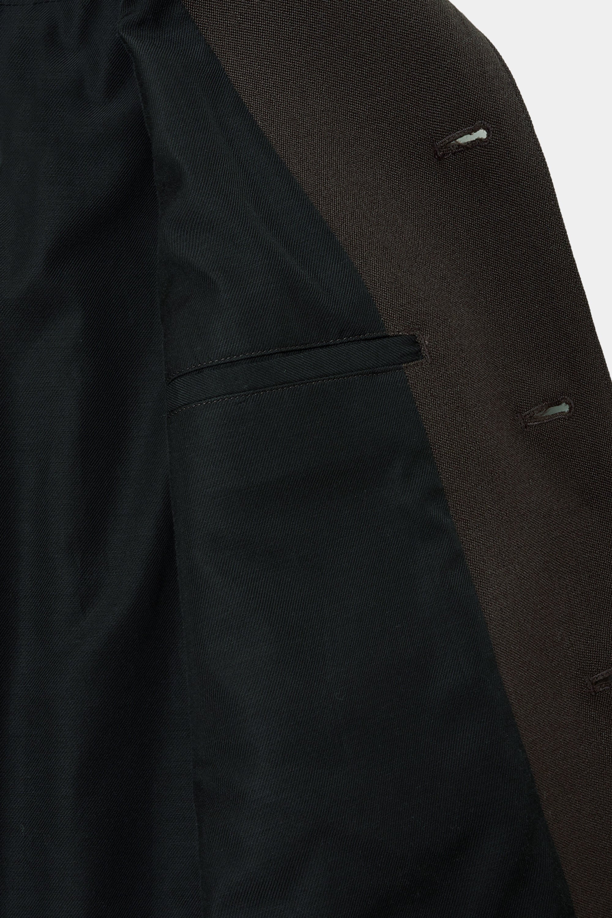 2/32オーガニックウール タキシードクロス / ウッズマンシャツ, Dark Brown