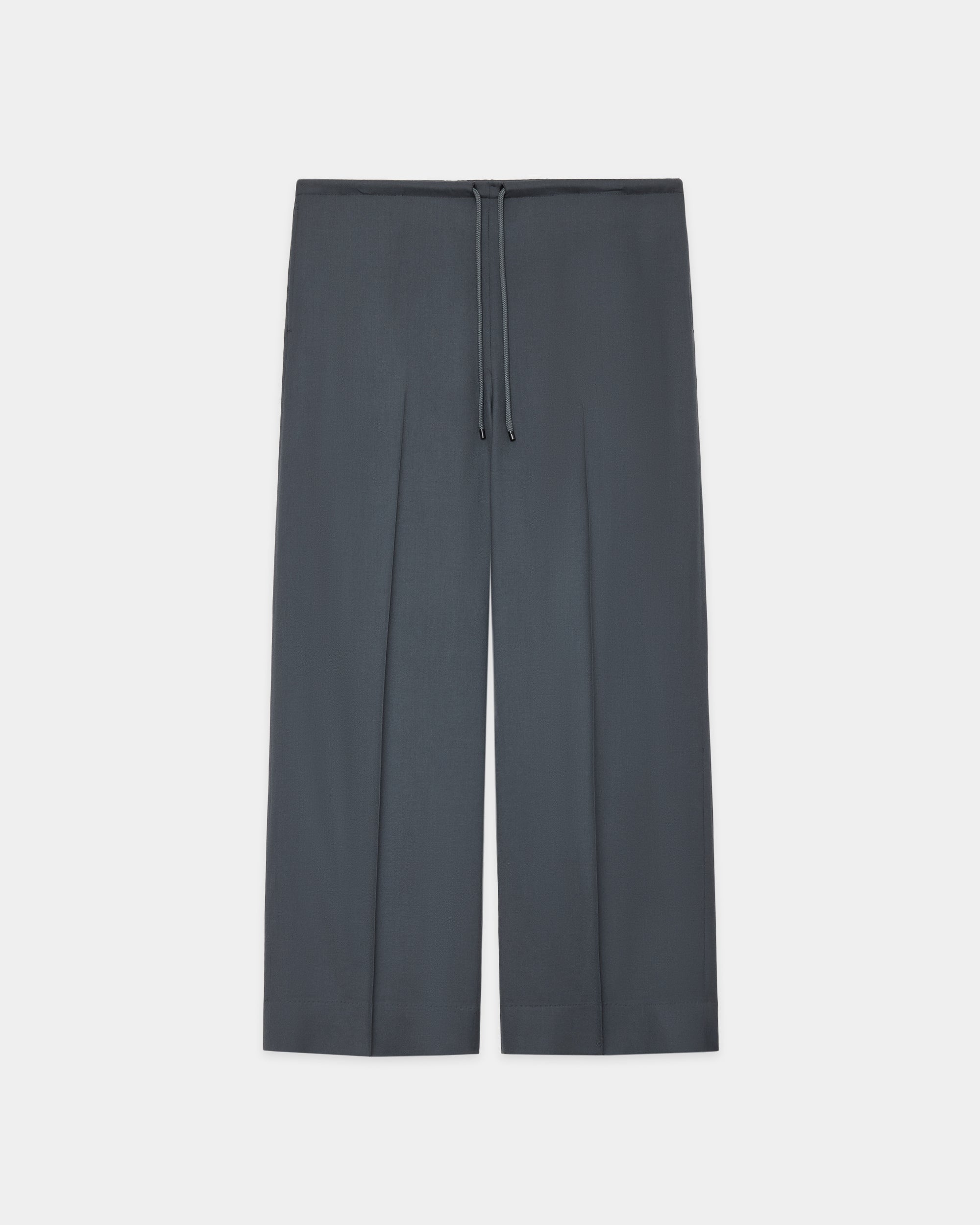 2/80 ORGANIC WOOL VIYELLA PAJAMA PANTS, Forest Gray