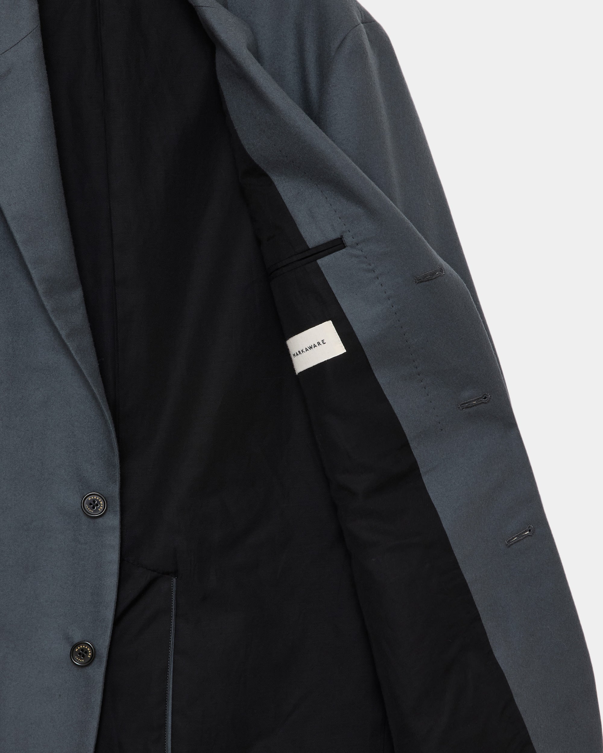 2/80 オーガニックウールフランネル / ブレザー, Forest Gray