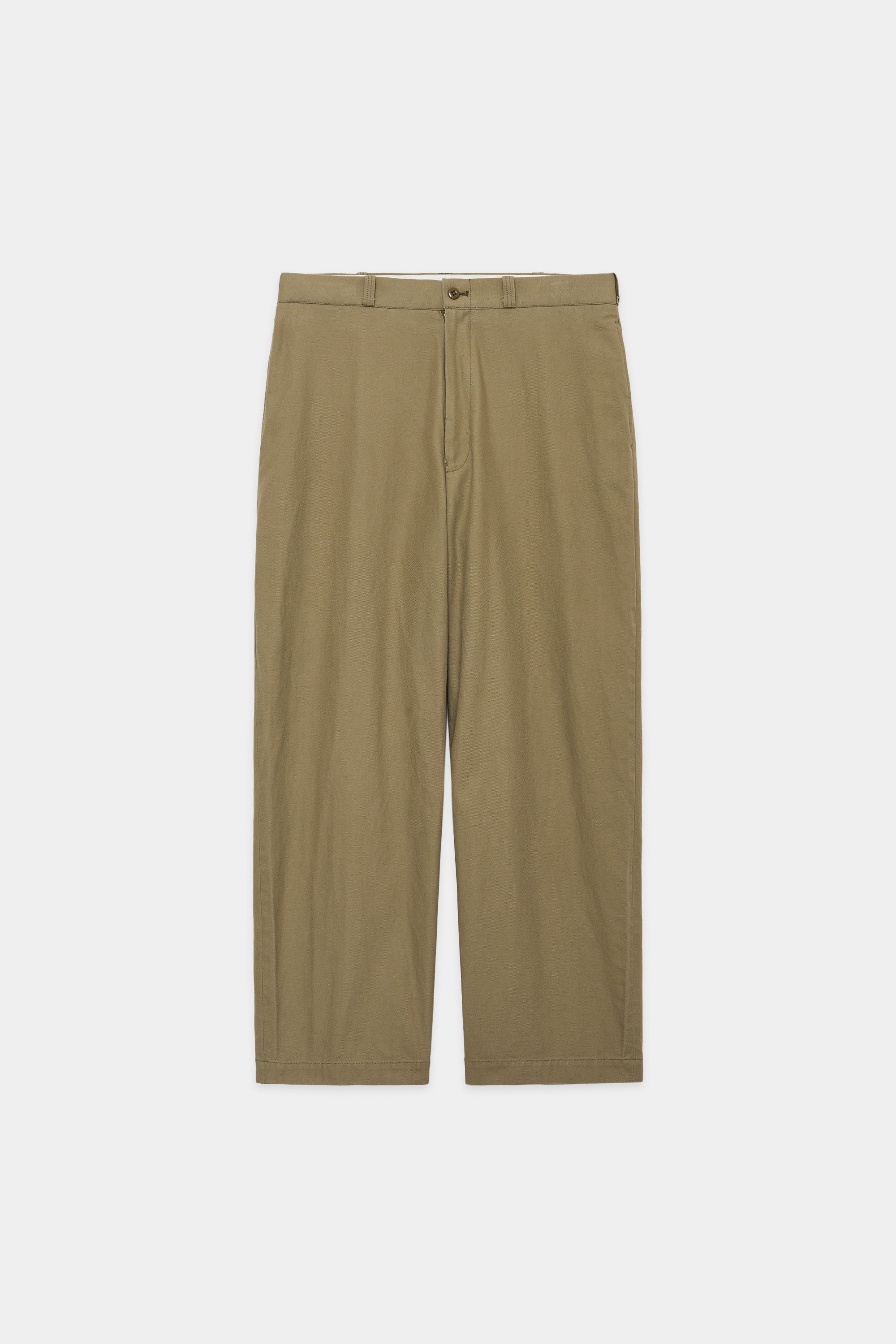 ORGANIC COTTON GABARDINE U.S.ARMY CHINO TROUSERS, Beige