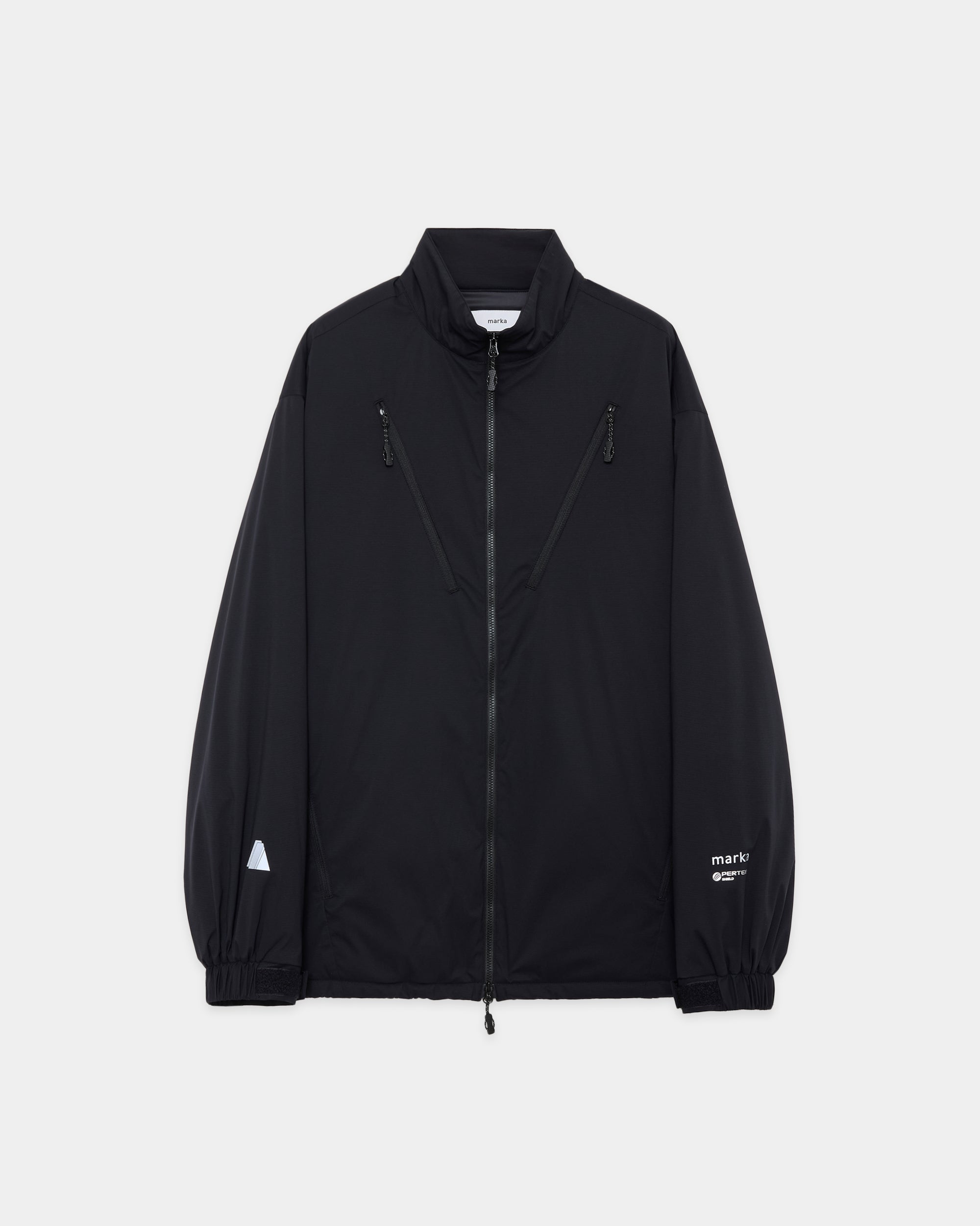 パーテックス3レイヤーナイロンリップストップ / パフドトレーニングジャケット, Black