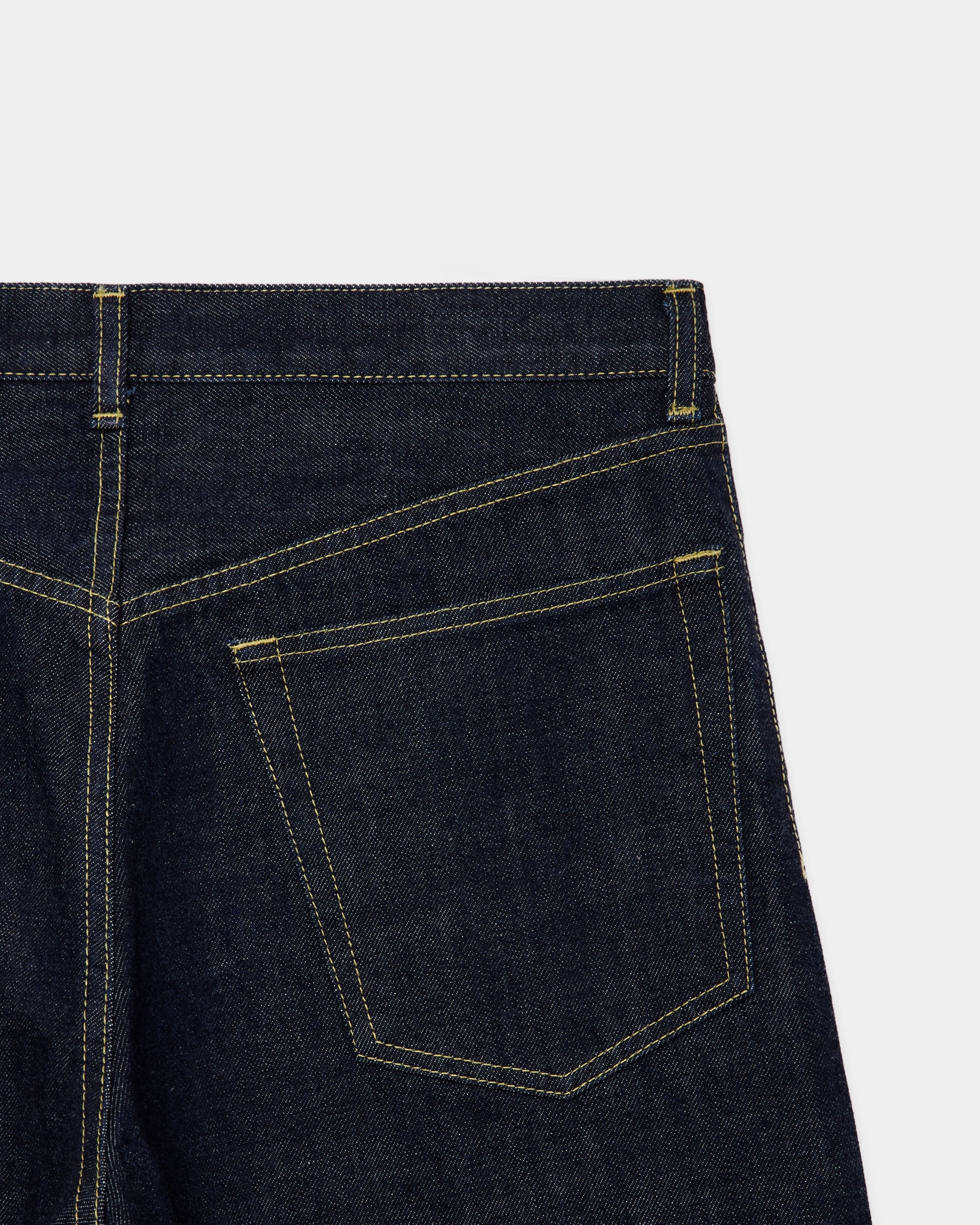 Organic Cotton 13.5Oz Selvedge Denim Parking-Wide Leg Jeans, Indigo