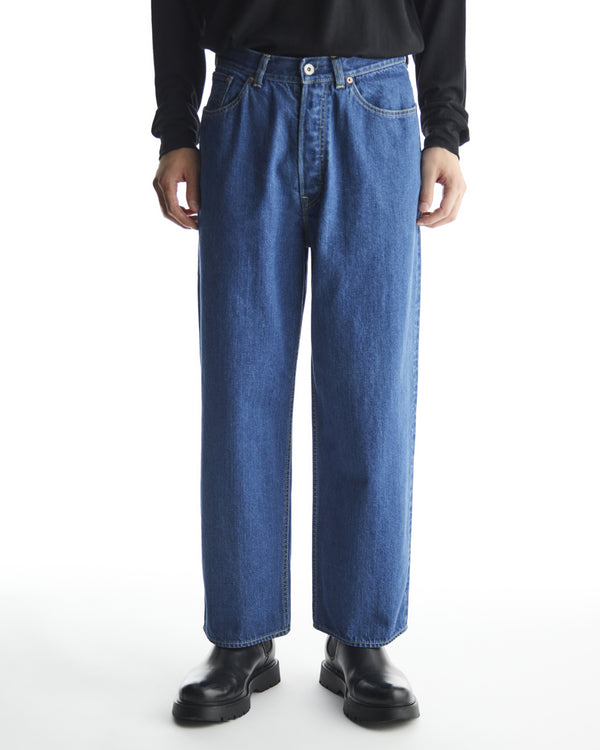 ORGANIC COTTON 12oz DENIM LOOSE STRAIGHT FIT JEANS, Indigo