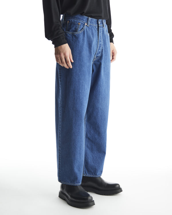 ORGANIC COTTON 12oz DENIM LOOSE STRAIGHT FIT JEANS, Indigo