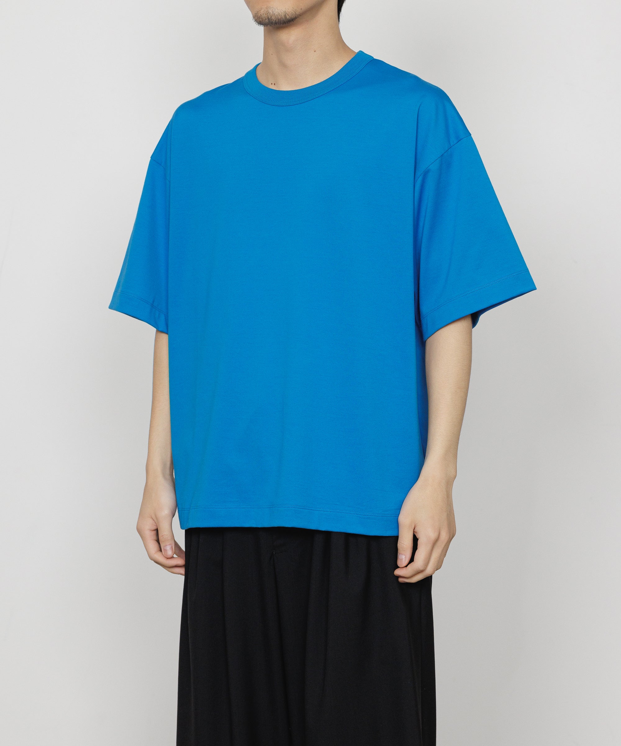 オーガニックペルーピマ60/2天竺 / コンフォートフィットTee, Blue