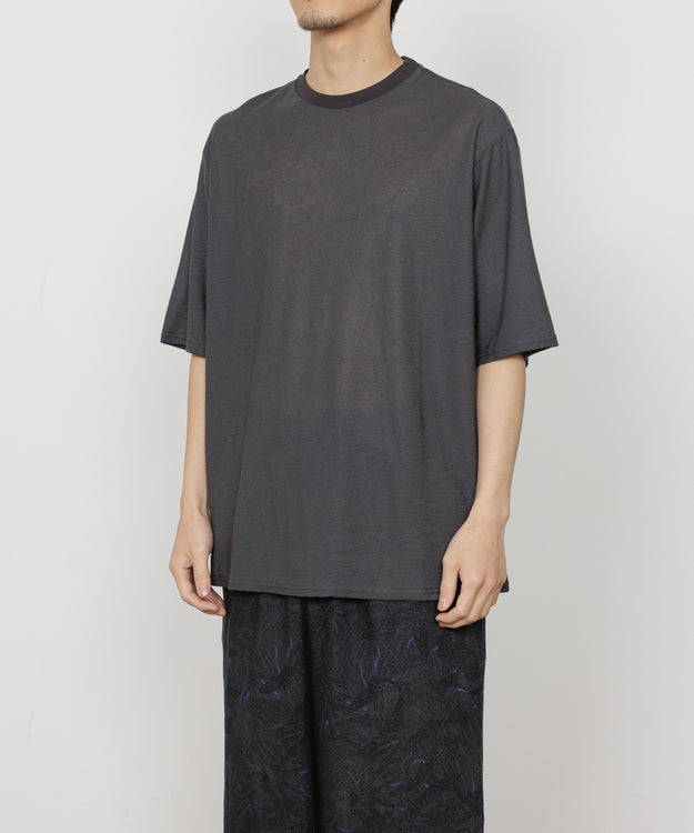 RAMIE KNIT CREW NECK TEE, M.Gray