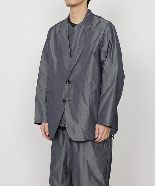 RECYCLED POLYESTER×SILK TAFFETA STROLL AROUND JACKET, M Gray