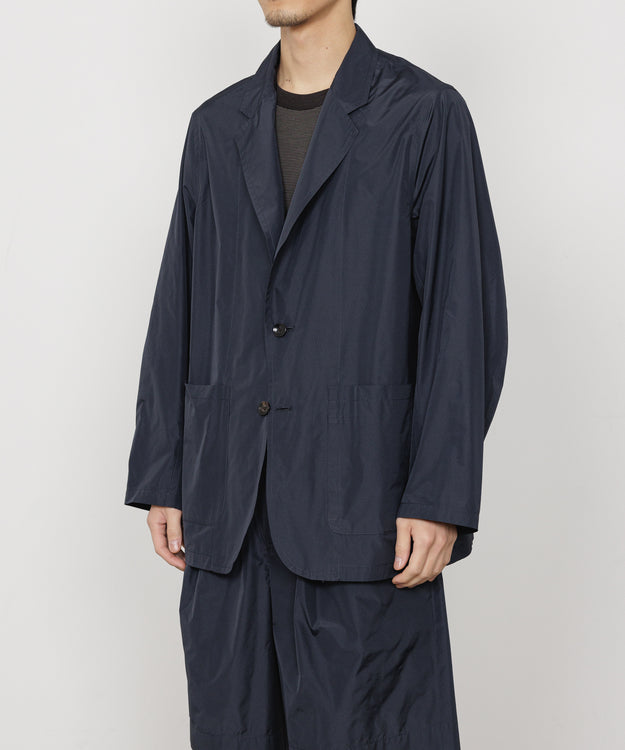RECYCLED POLYESTER×SILK TAFFETA STROLL AROUND JACKET, Navy