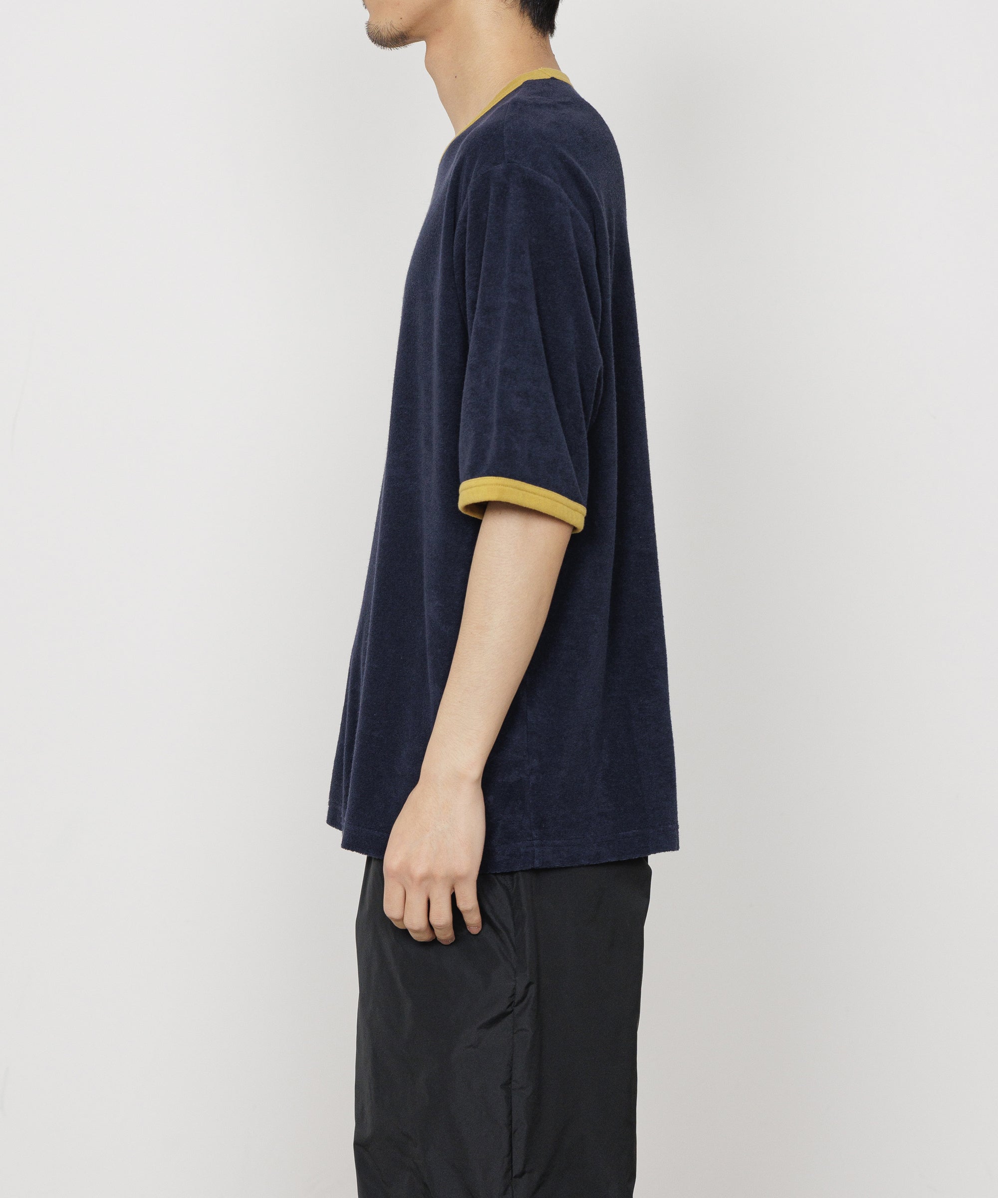 オーガニックコットンパイル / リンガーパイルTEE, Navy