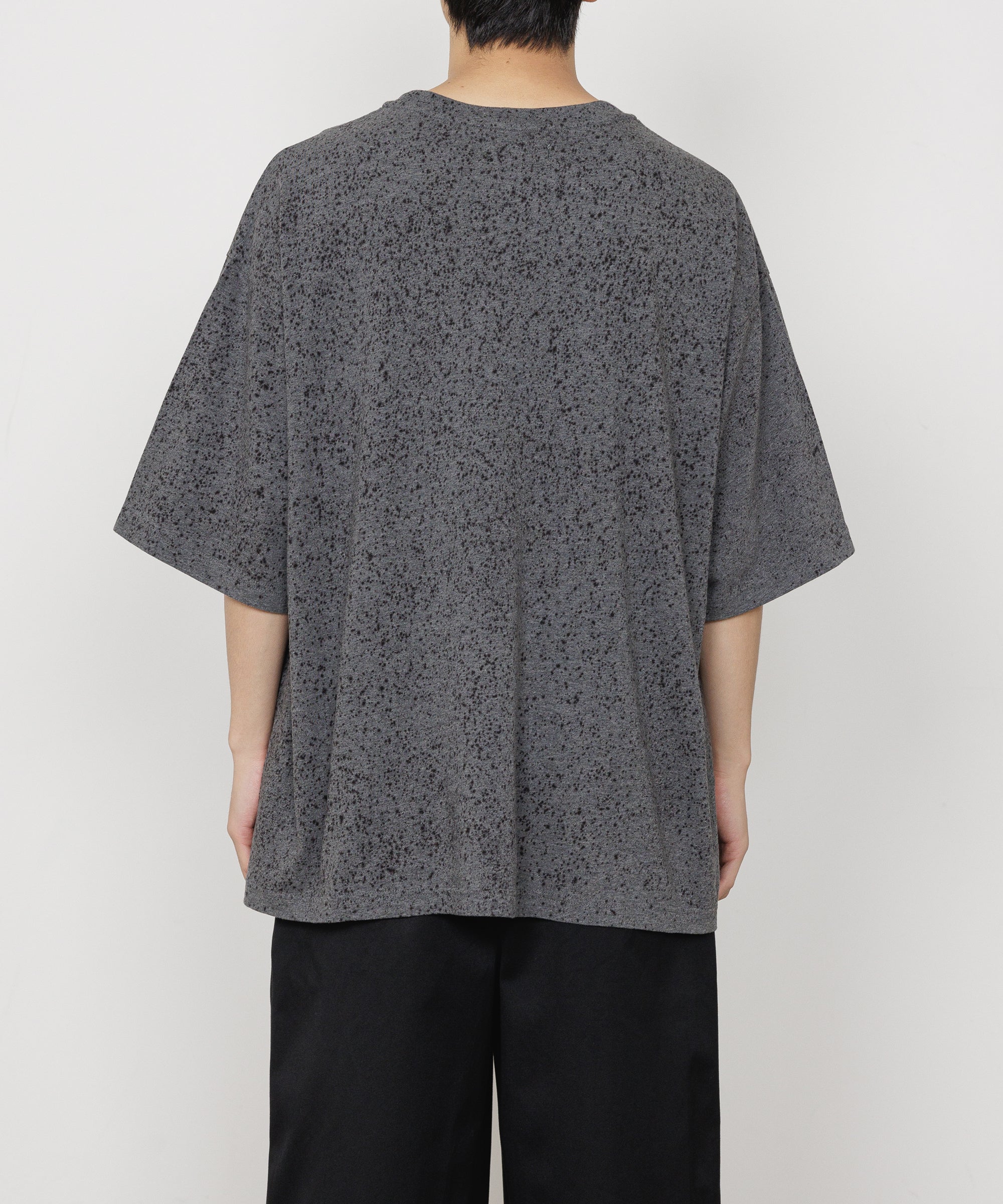 オーガニックコットンソフト天竺 / ルーズフィットスプラッシュTEE, Top Charcoal