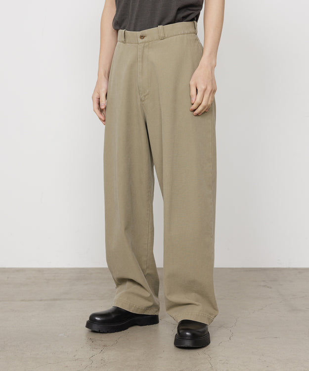 ORGANIC COTTON GABARDINE U.S.ARMY CHINO TROUSERS, Beige