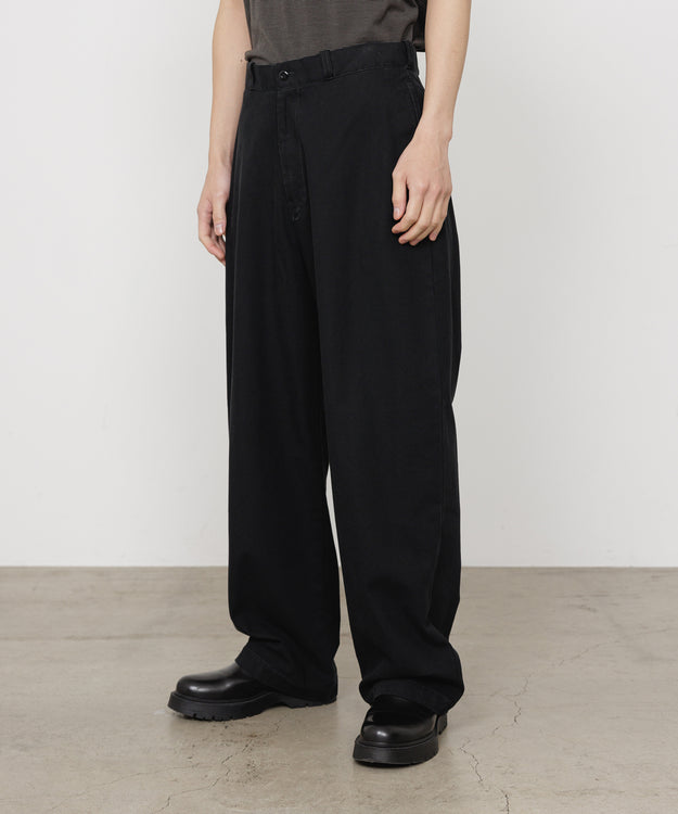 ORGANIC COTTON GABARDINE U.S.ARMY CHINO TROUSERS, Black