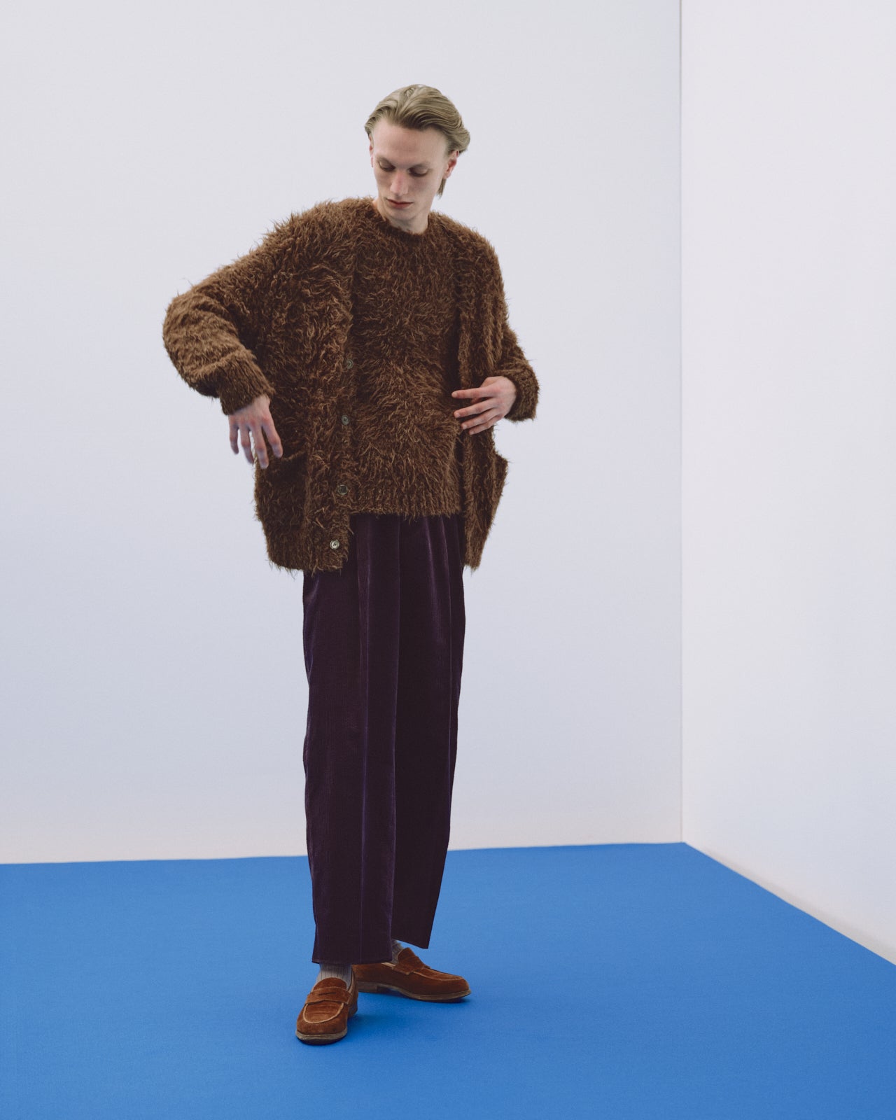 NATURAL COLOR ALPACA FUR ALPACA FUR JUMPER, Natural Brown