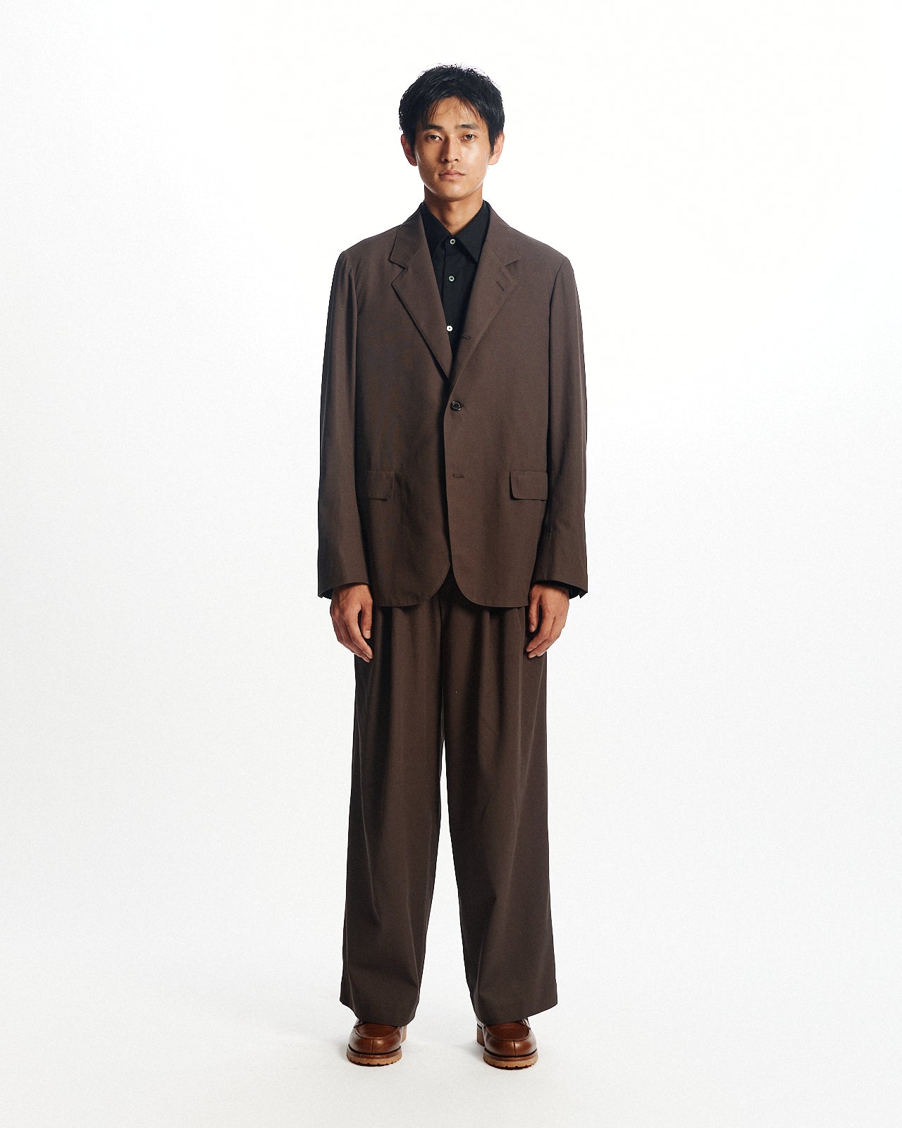 60/2オーガニック強燃ボイル3/2ツイル / トリプルプリーテッドイージートラウザーズ, Charcoal