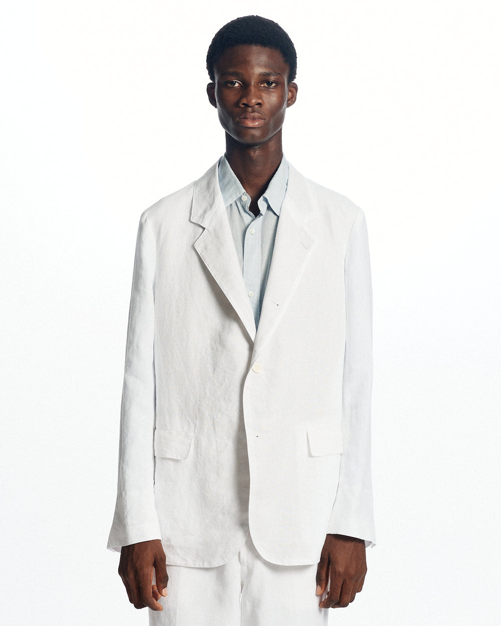 80/1ヘンプタイプライター / サックコート, White