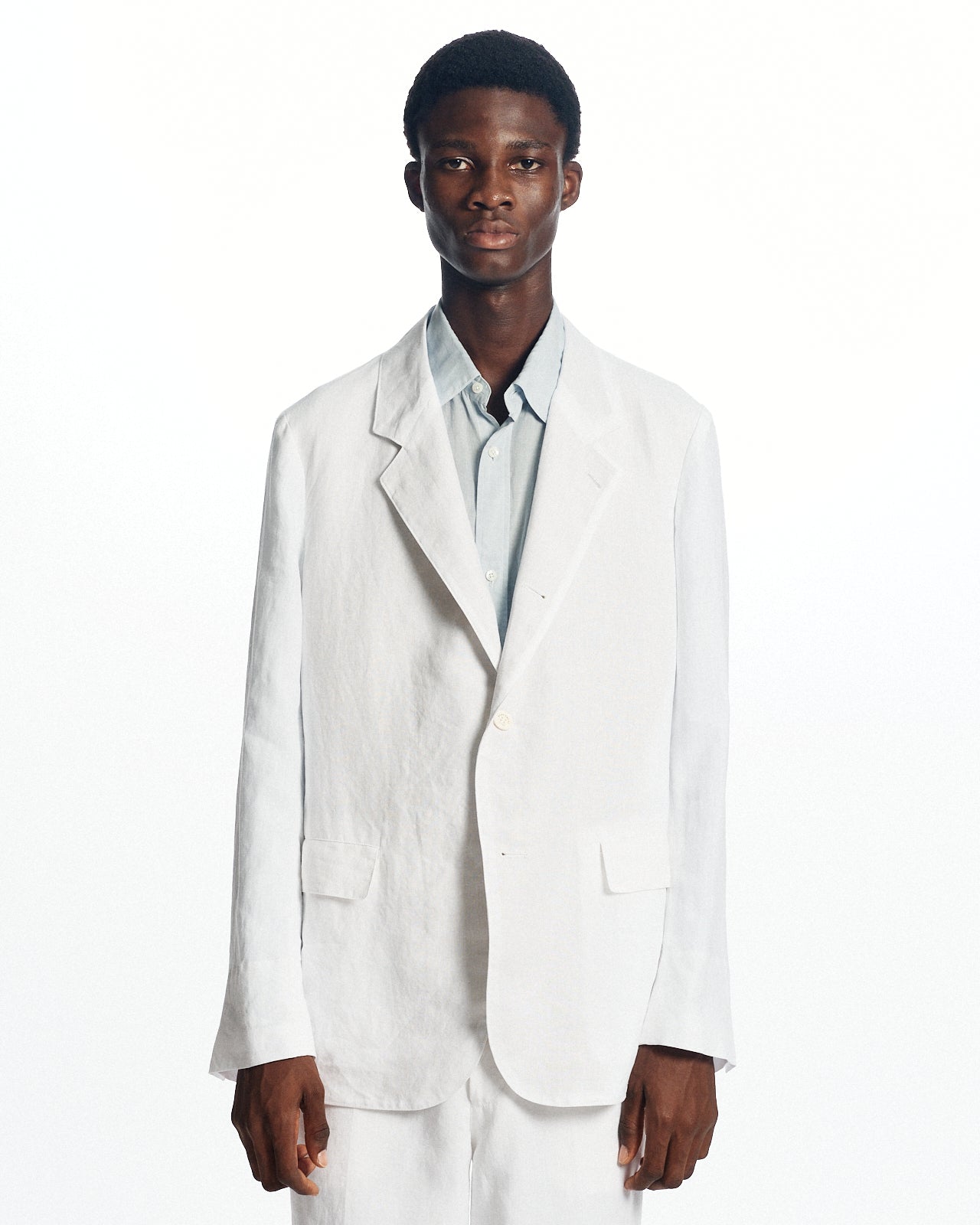 80/1ヘンプタイプライター / サックコート, White