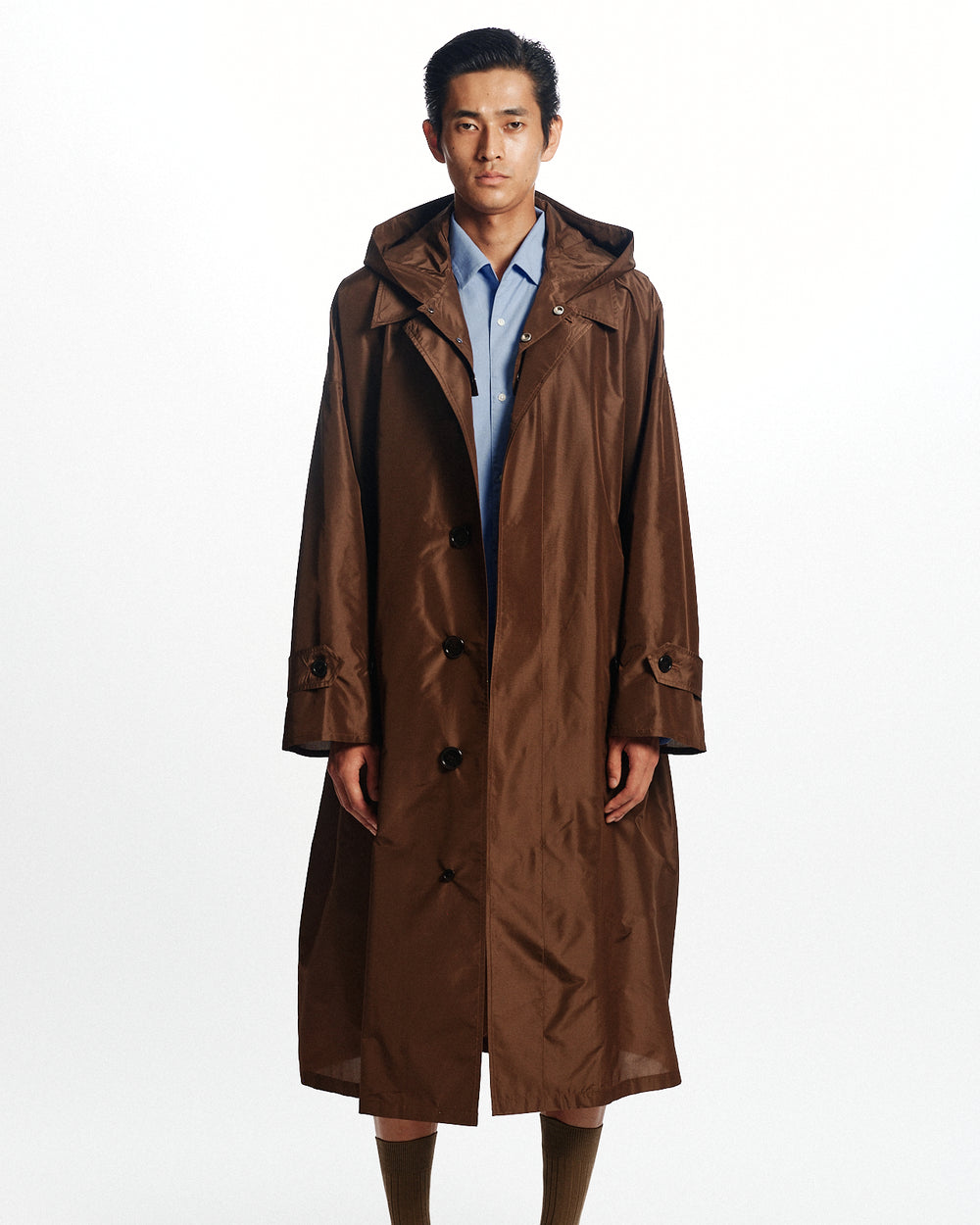 シルクタフタ / フーデットヒュージコート, Burnt Umber
