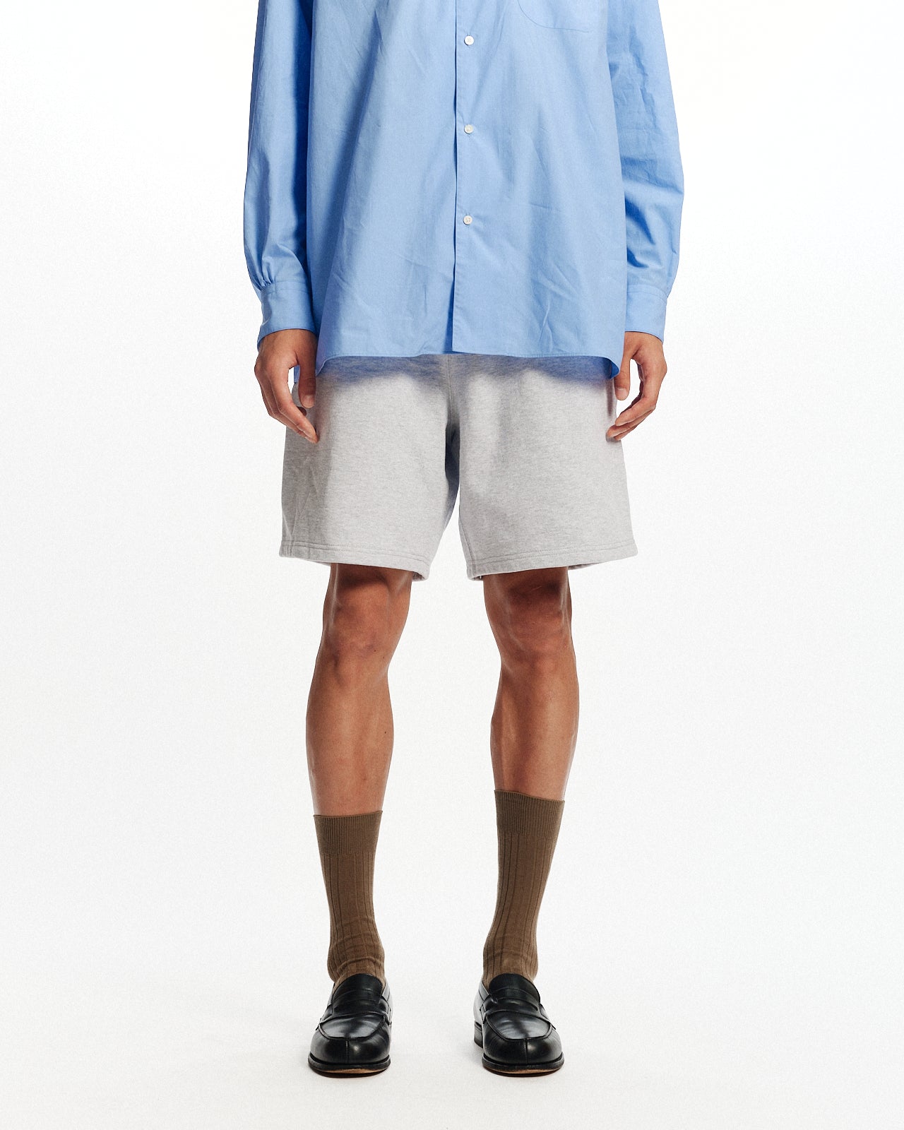 オーガニックコットンヘビー吊裏毛 / ジムショーツ, Ash Gray