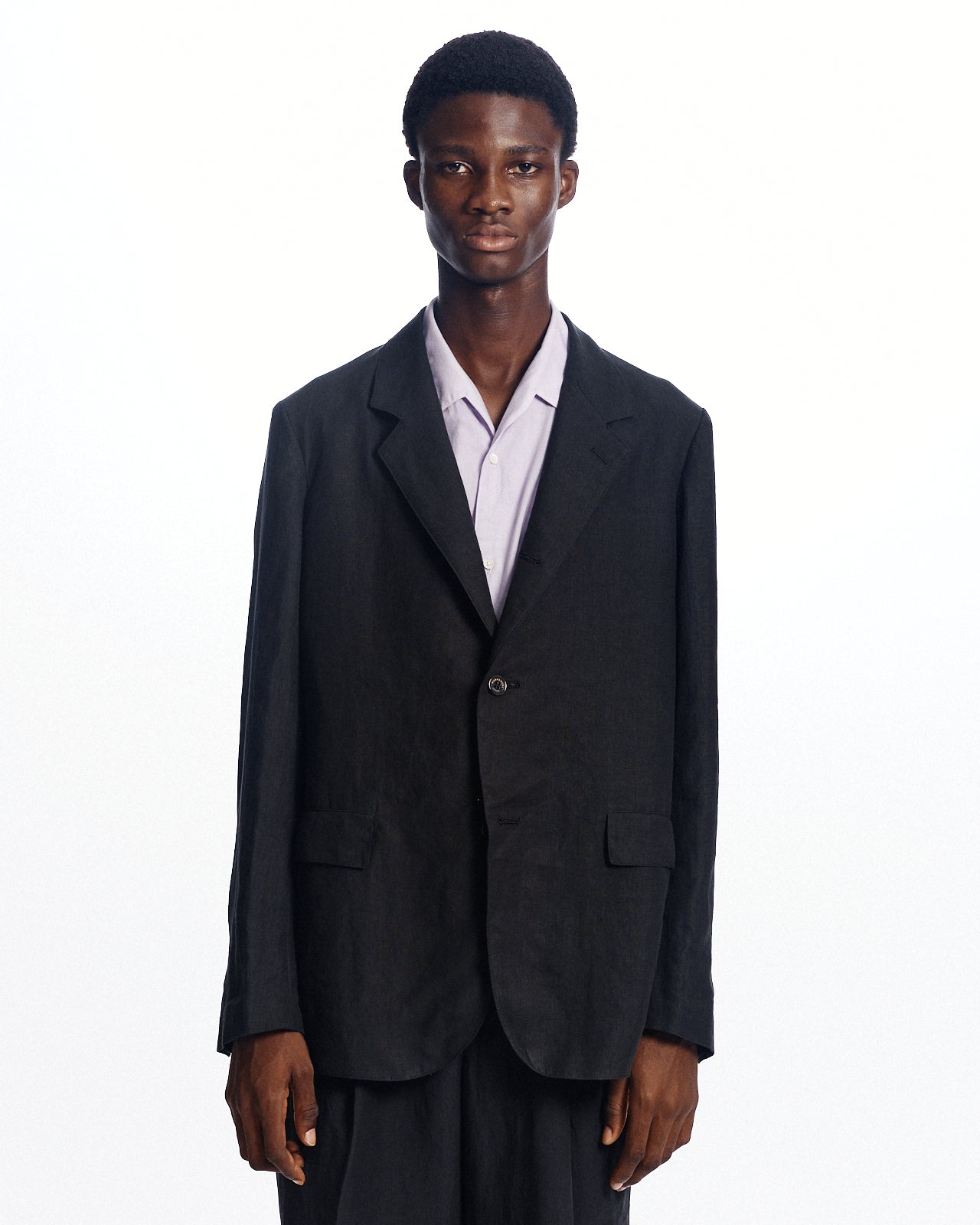 80/1ヘンプタイプライター / サックコート, Black