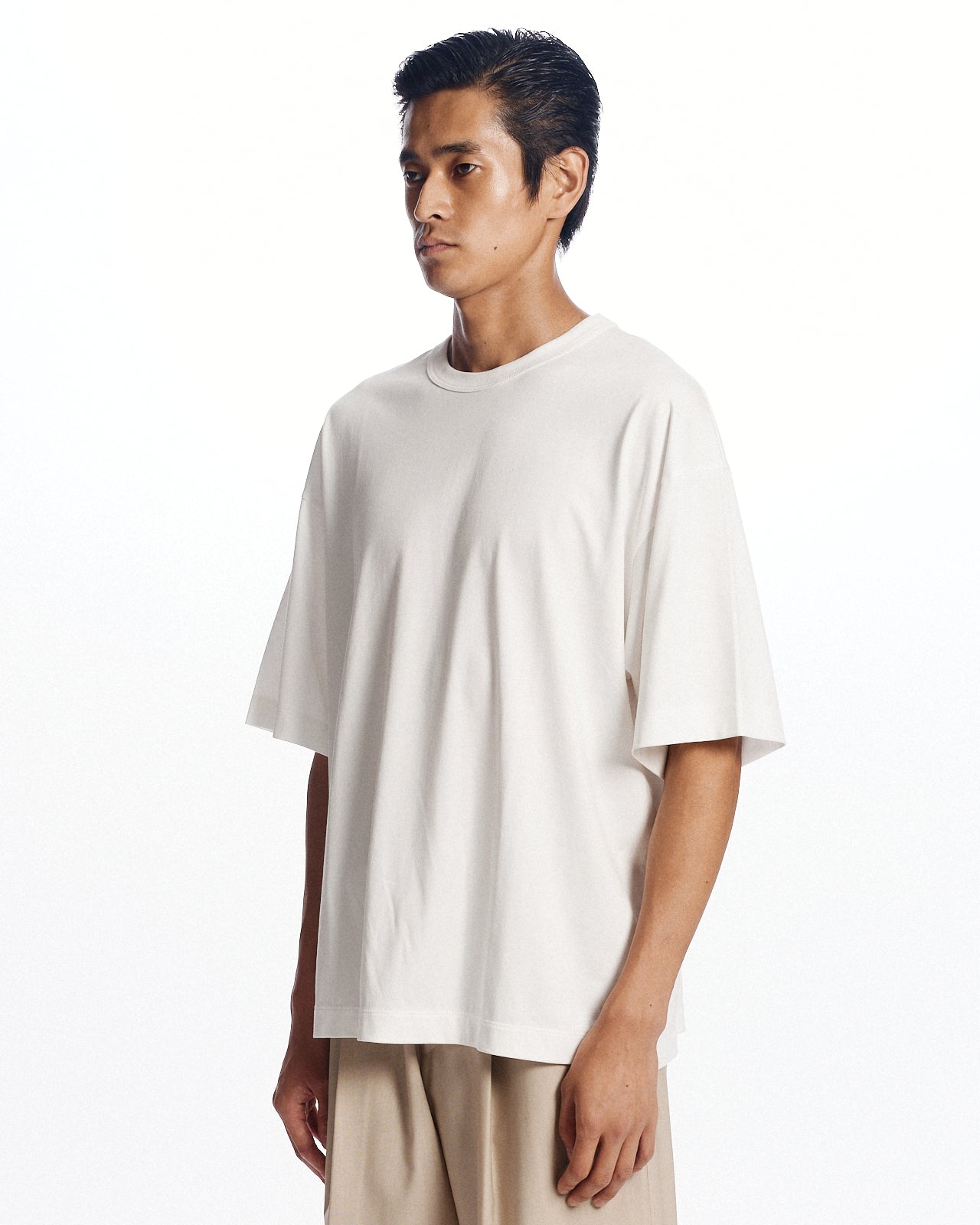 オーガニックGIZA 80/3 天竺 サバイバルクロス® / コンフォートフィットTee, White