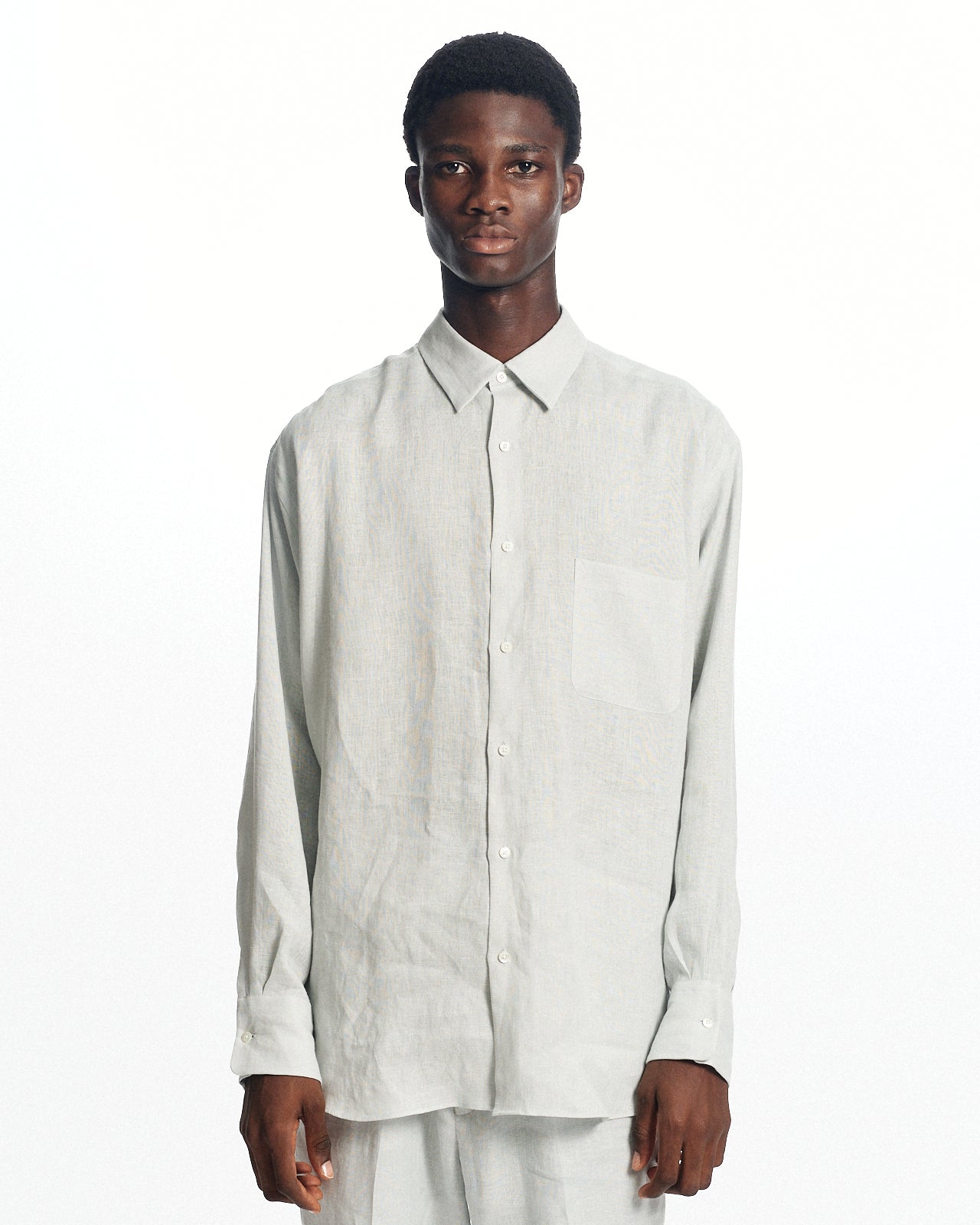 ヘンプ細布 / コンフォートフィットシャツ, Ice