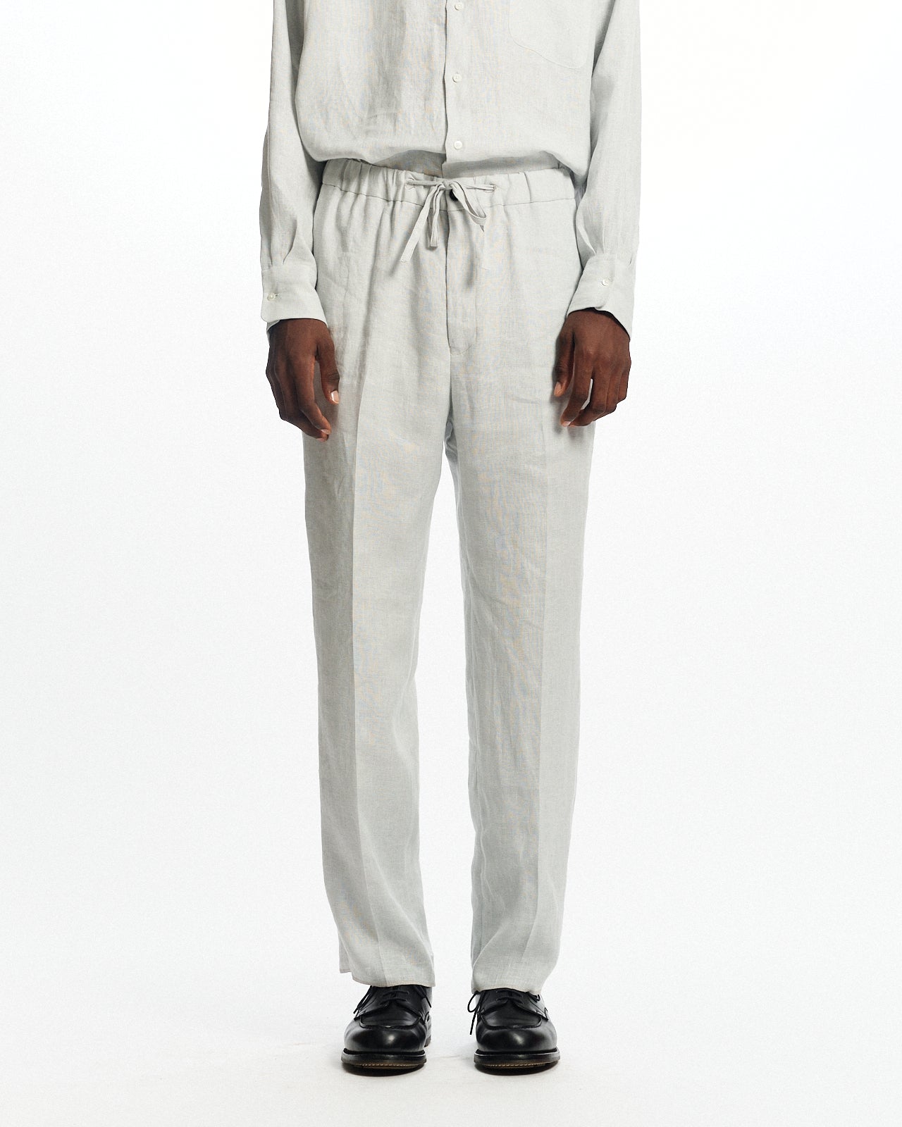 ヘンプ細布 / フラットテーパードイージートラウザーズ, Ice