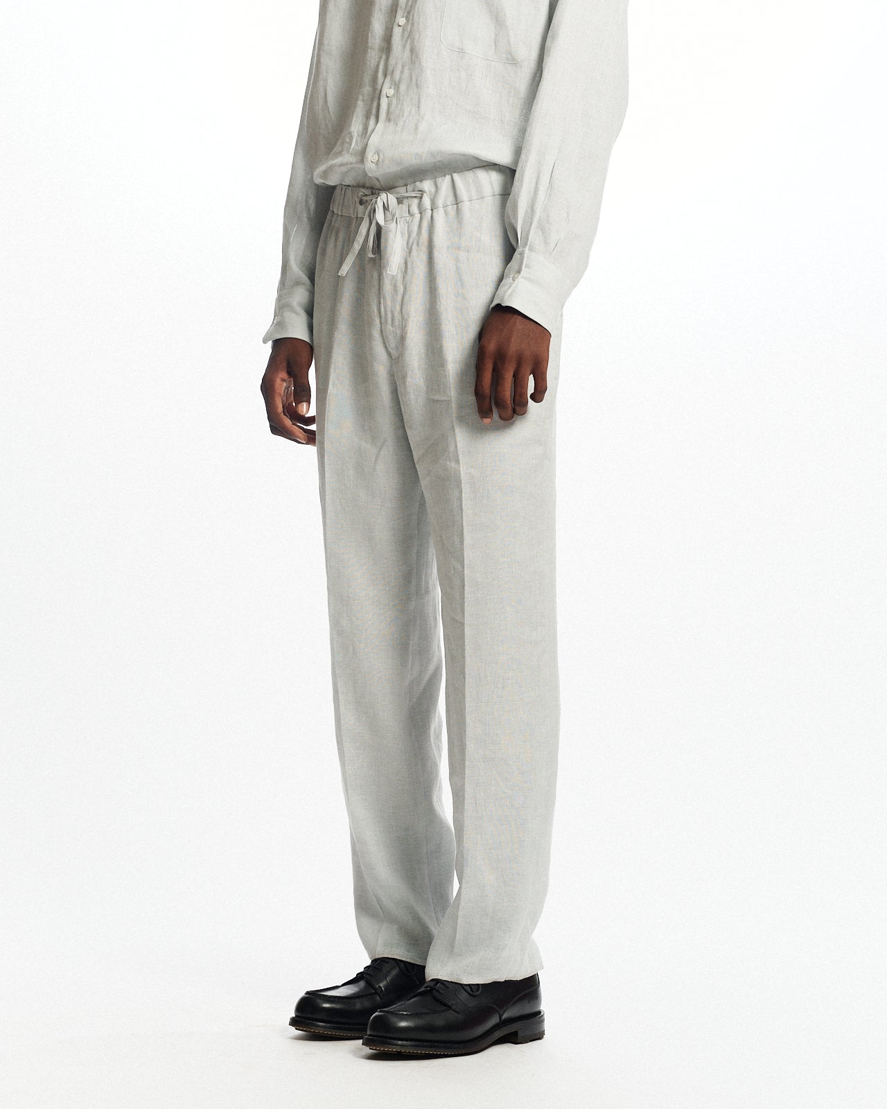 ヘンプ細布 / フラットテーパードイージートラウザーズ, Ice