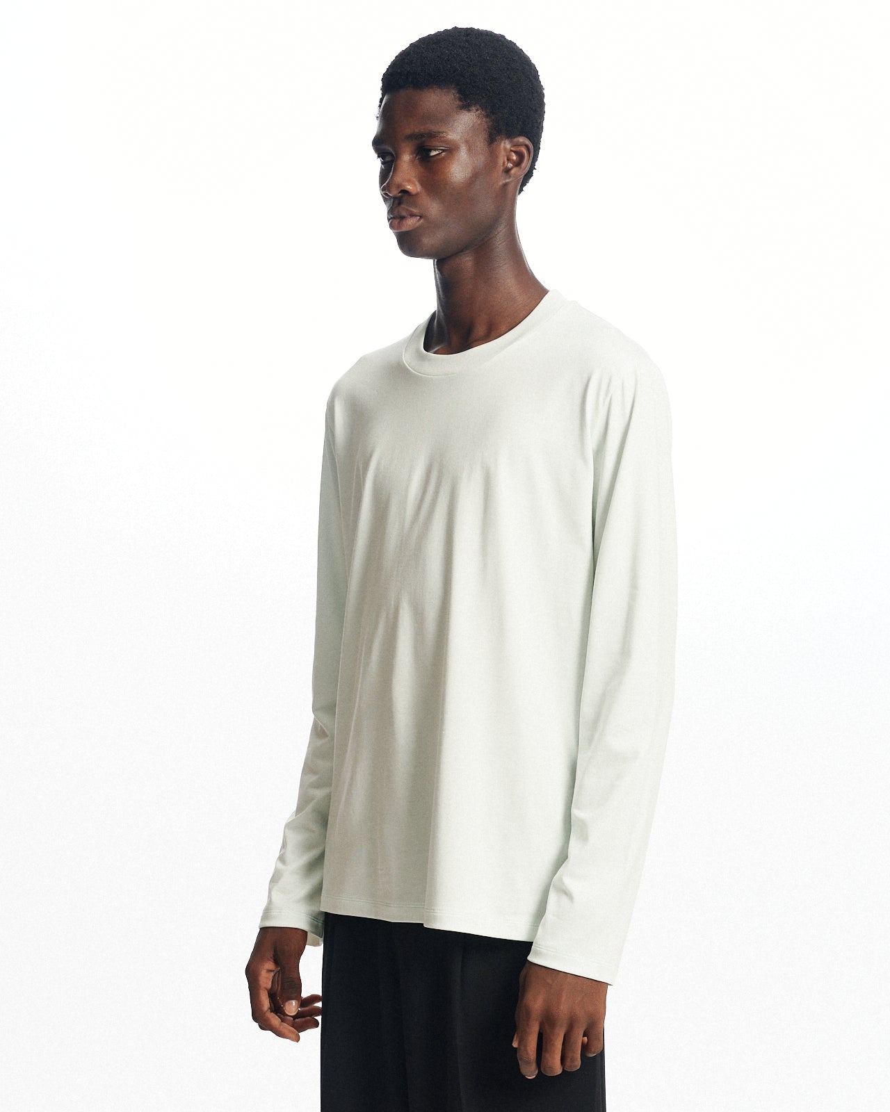 オーガニックGIZA 80/3 天竺 サバイバルクロス® / レギュラーフィットTee L/S, Ice