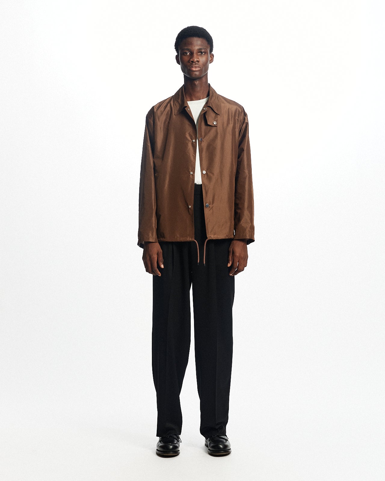 シルクタフタ / コーチジャケット, Burnt Umber