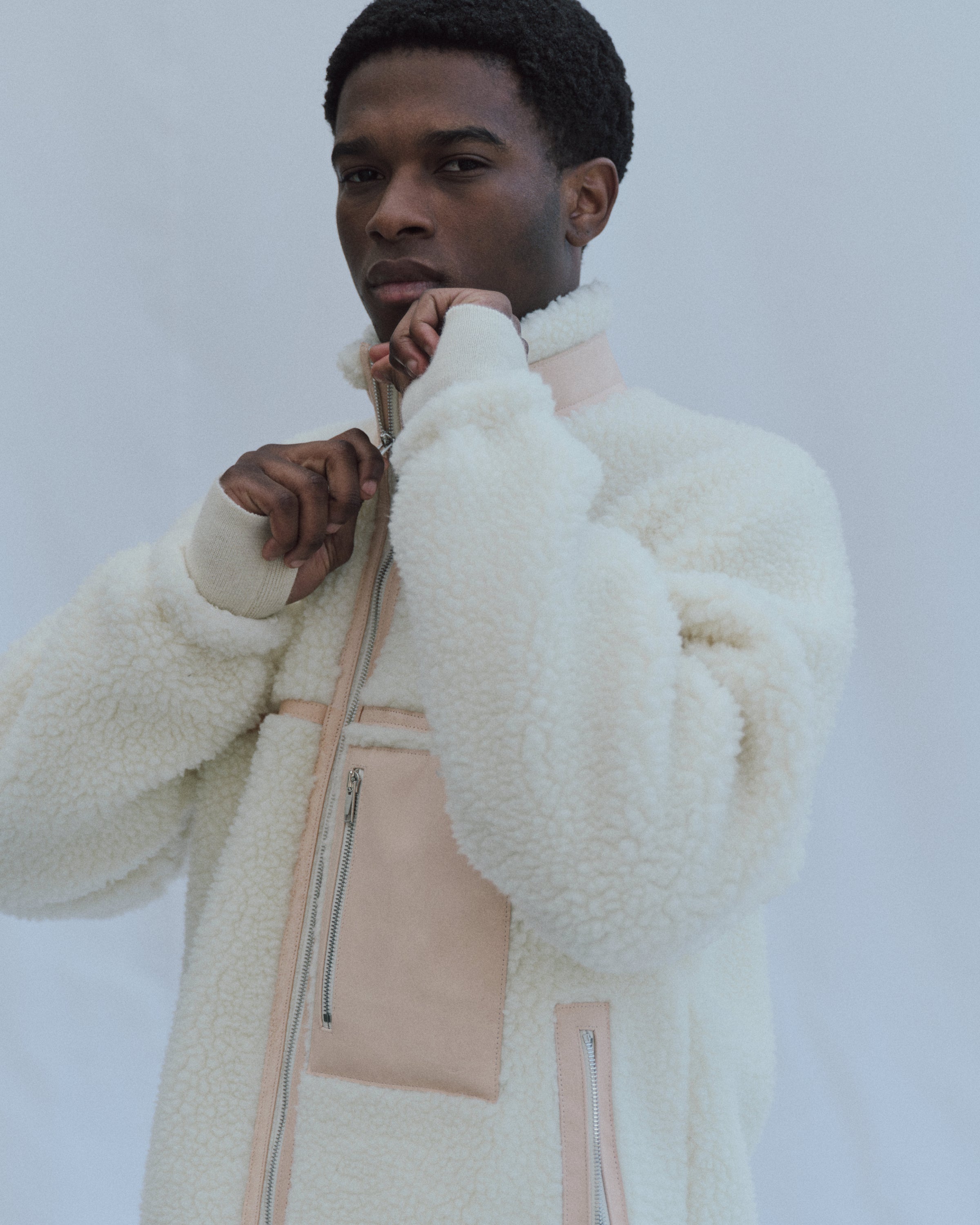 ロッキーメリノシープボア / レトロカーディガン, Off White