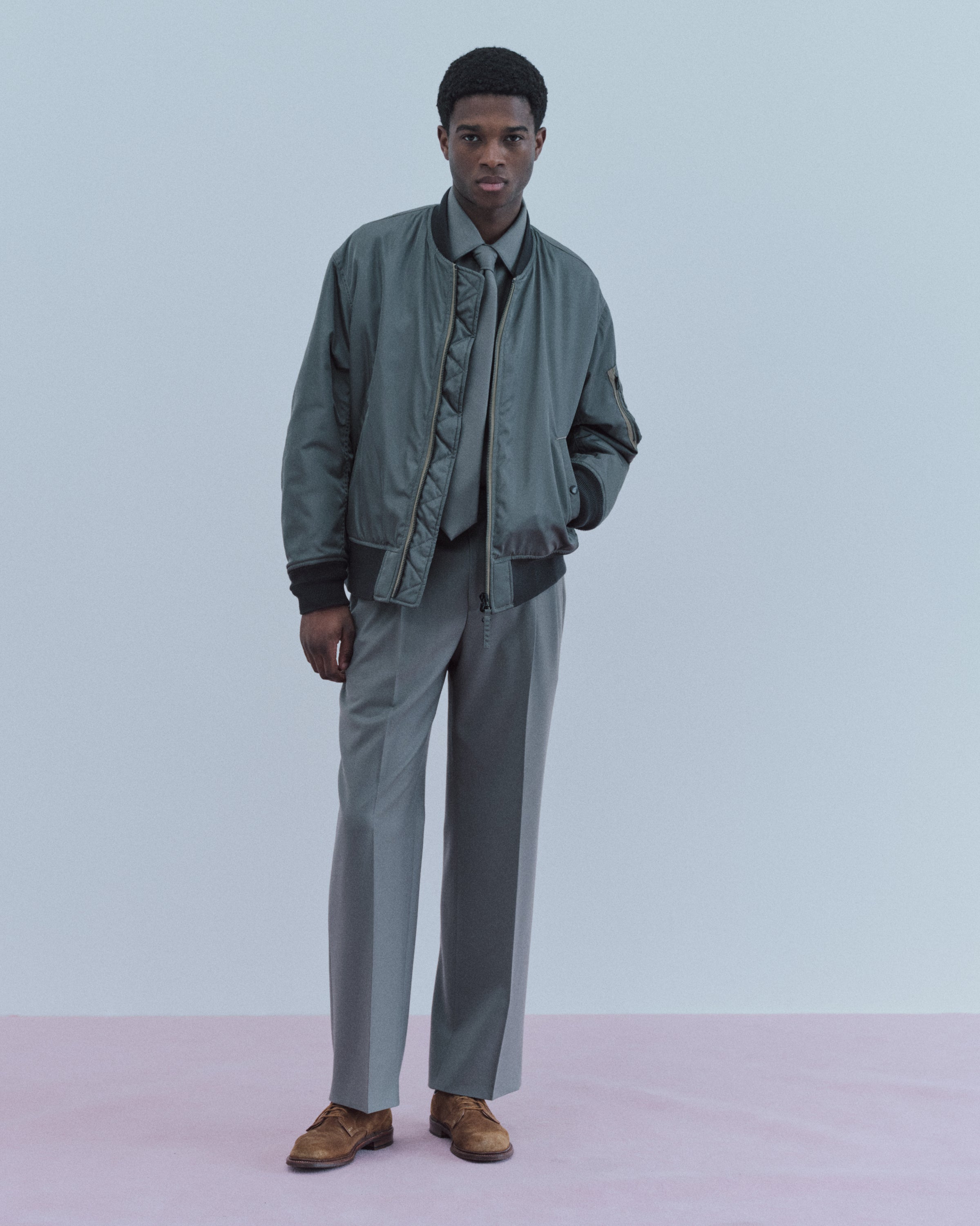2/2/96 Wool Flannel / Regular Fit Dress Shirt, Steel Gray