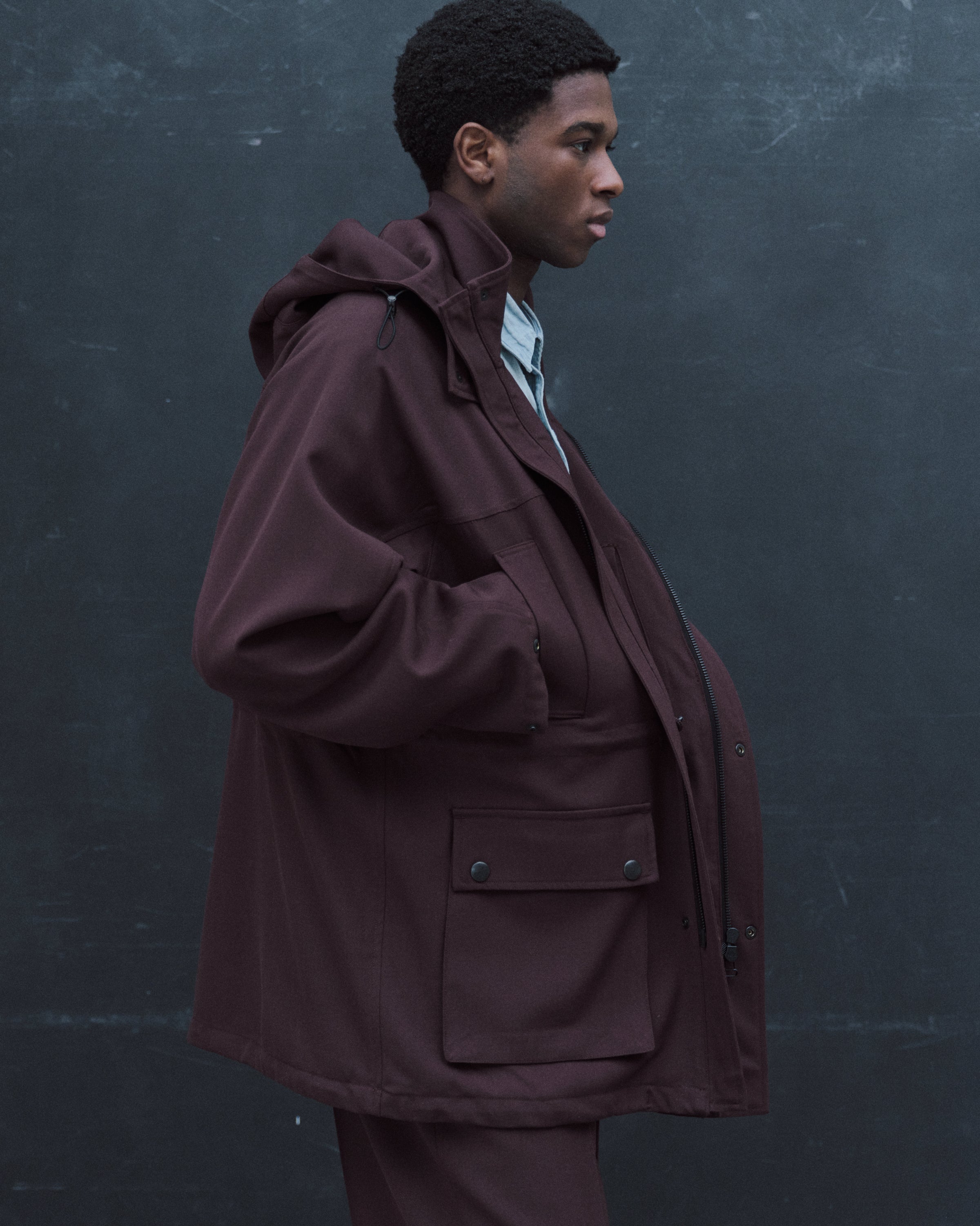 3/60 オーガニックウールサバイバルクロス® / マウンテンパーカ, Dark Brown