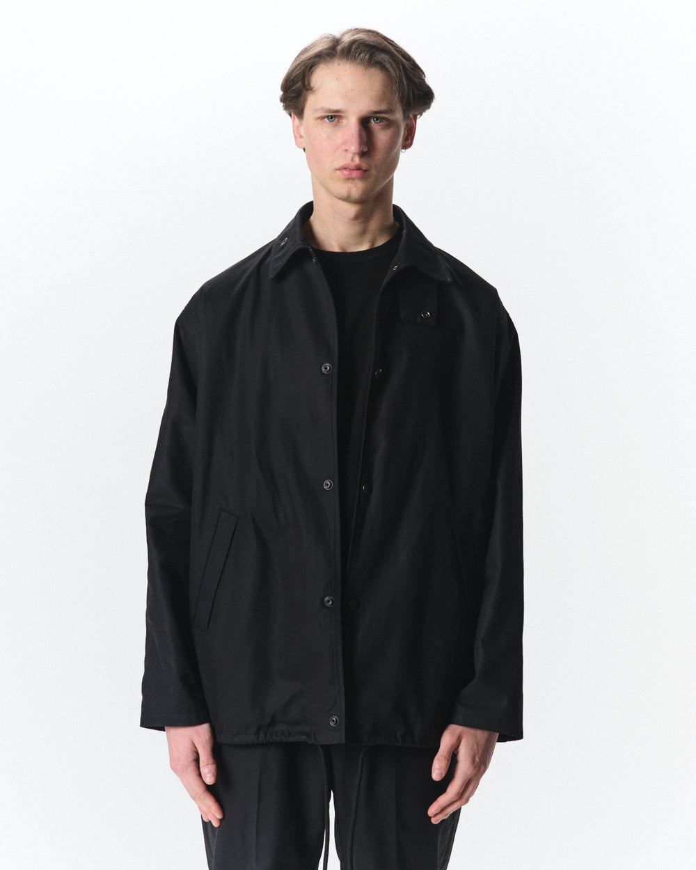オーガニックGIZA60/3サバイバルクロス® / コーチジャケットⅣ, Black