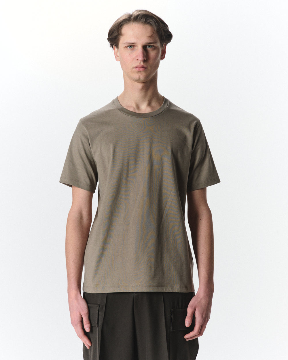 Organic Giza 60/3 Jersey Survival Cloth Regular Fit Tee, Covert Gray