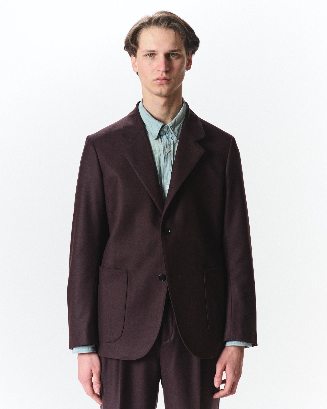 2/2/96 Wool Flannel / Sack Coat, Dark Purple