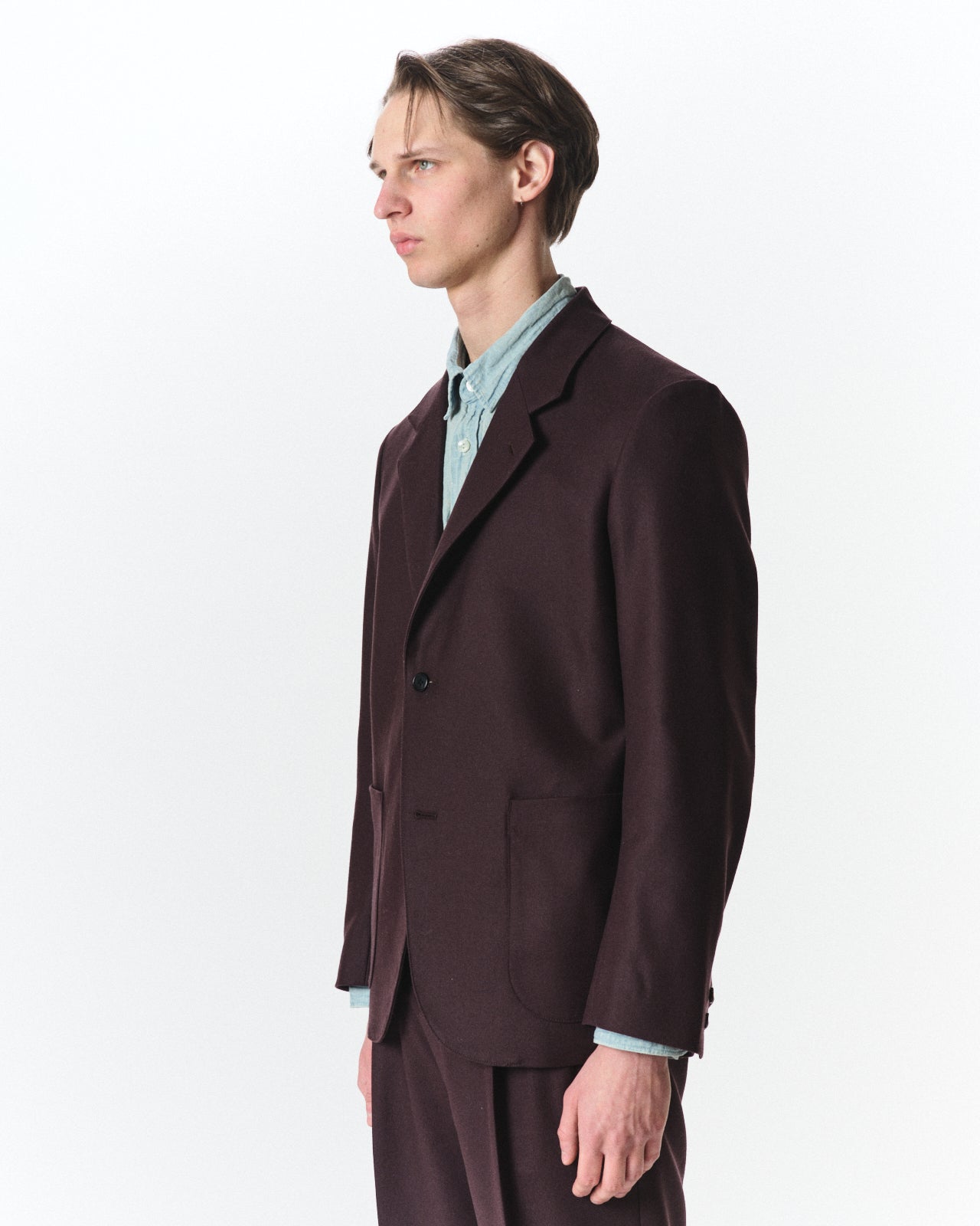 2/2/96 Wool Flannel / Sack Coat, Dark Purple