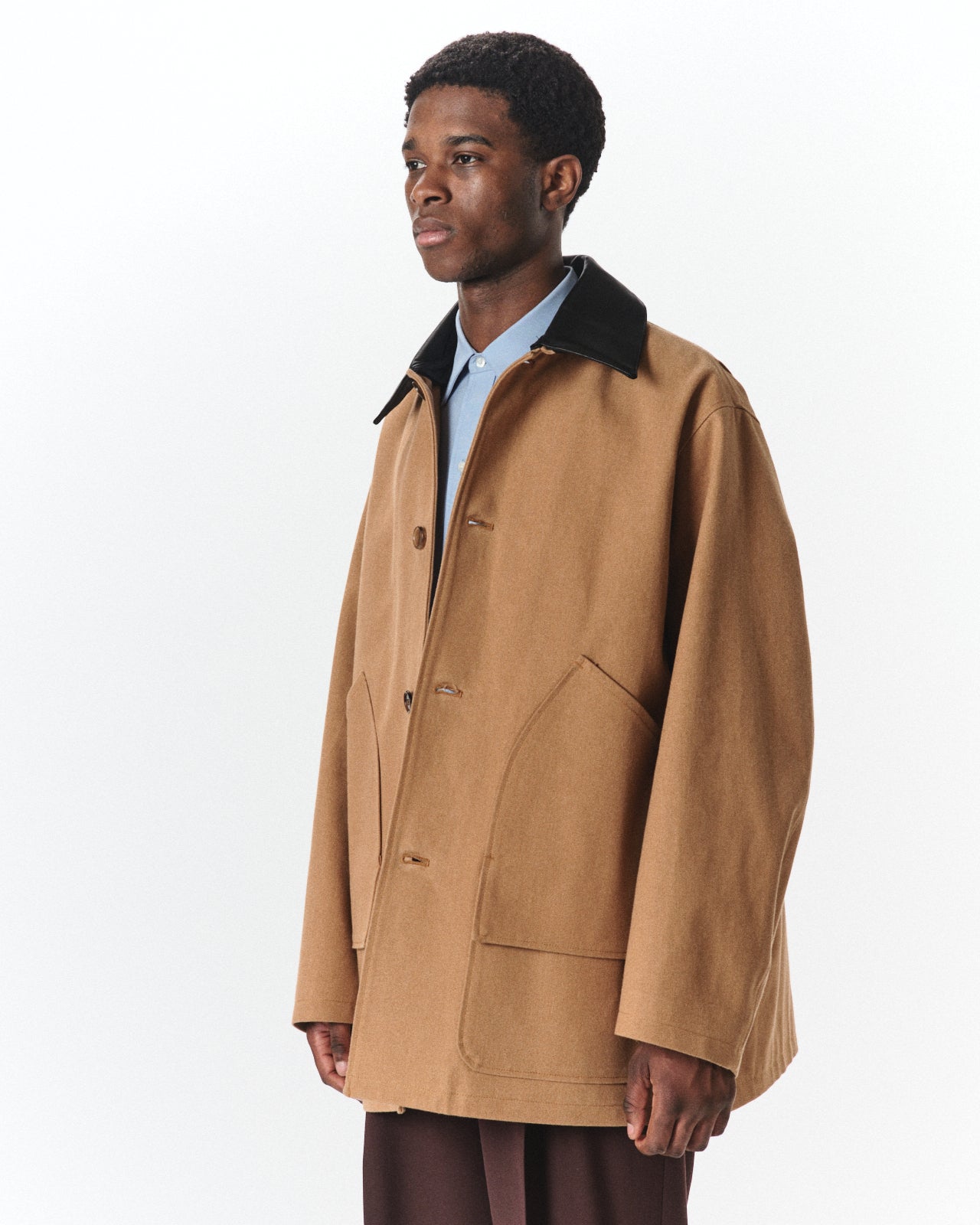 Organic Cotton Duck / Chasseur Jacket, Natural Brown