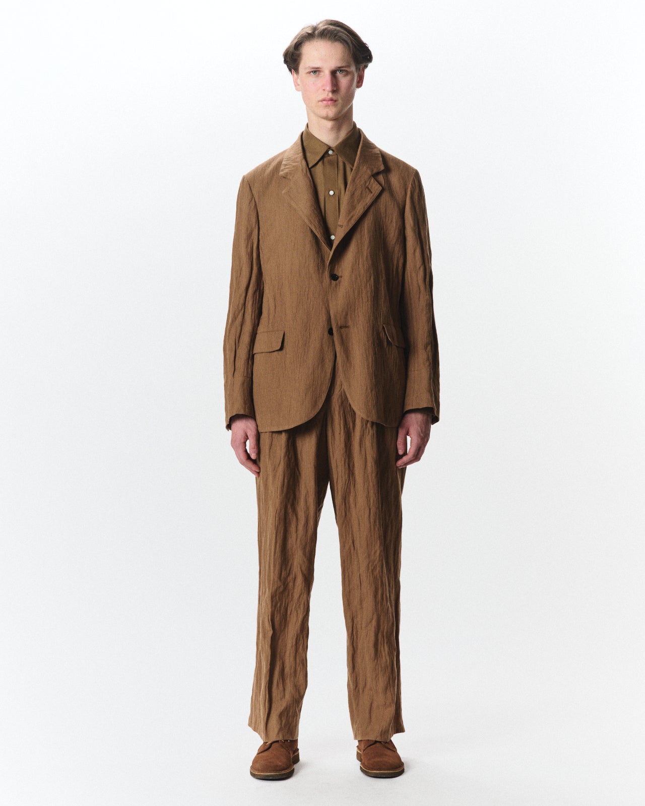 Organic Wool X Stainless Oatmeal / Sack Coat, Coyote