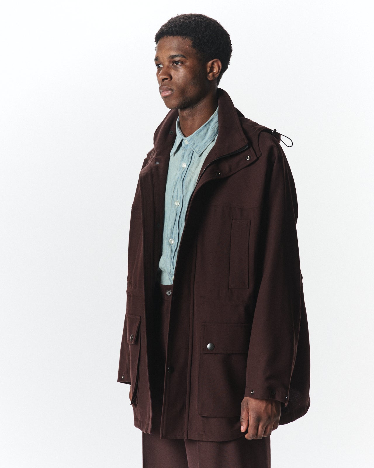 3/60 オーガニックウールサバイバルクロス® / マウンテンパーカ, Dark Brown