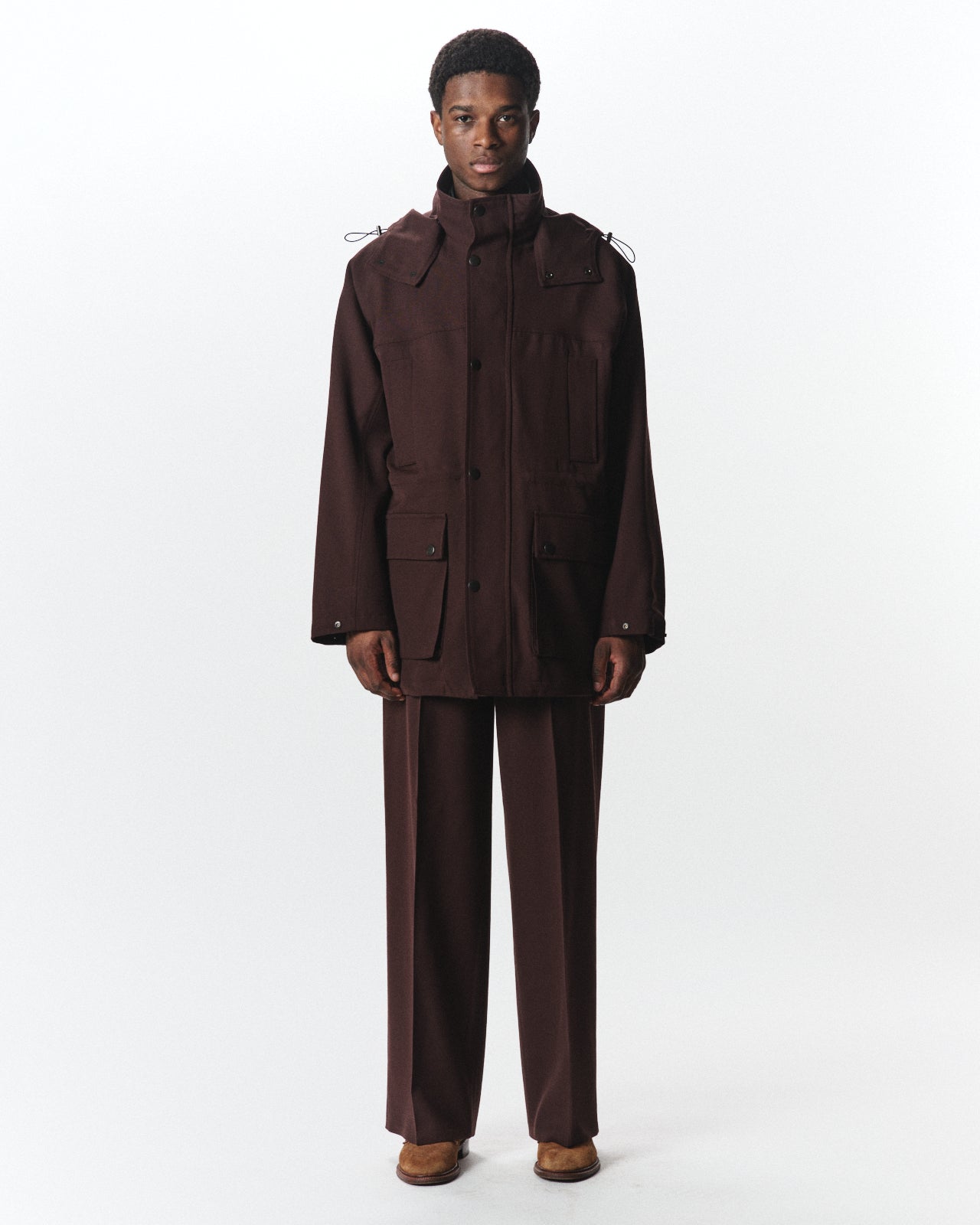 3/60 オーガニックウールサバイバルクロス® / マウンテンパーカ, Dark Brown