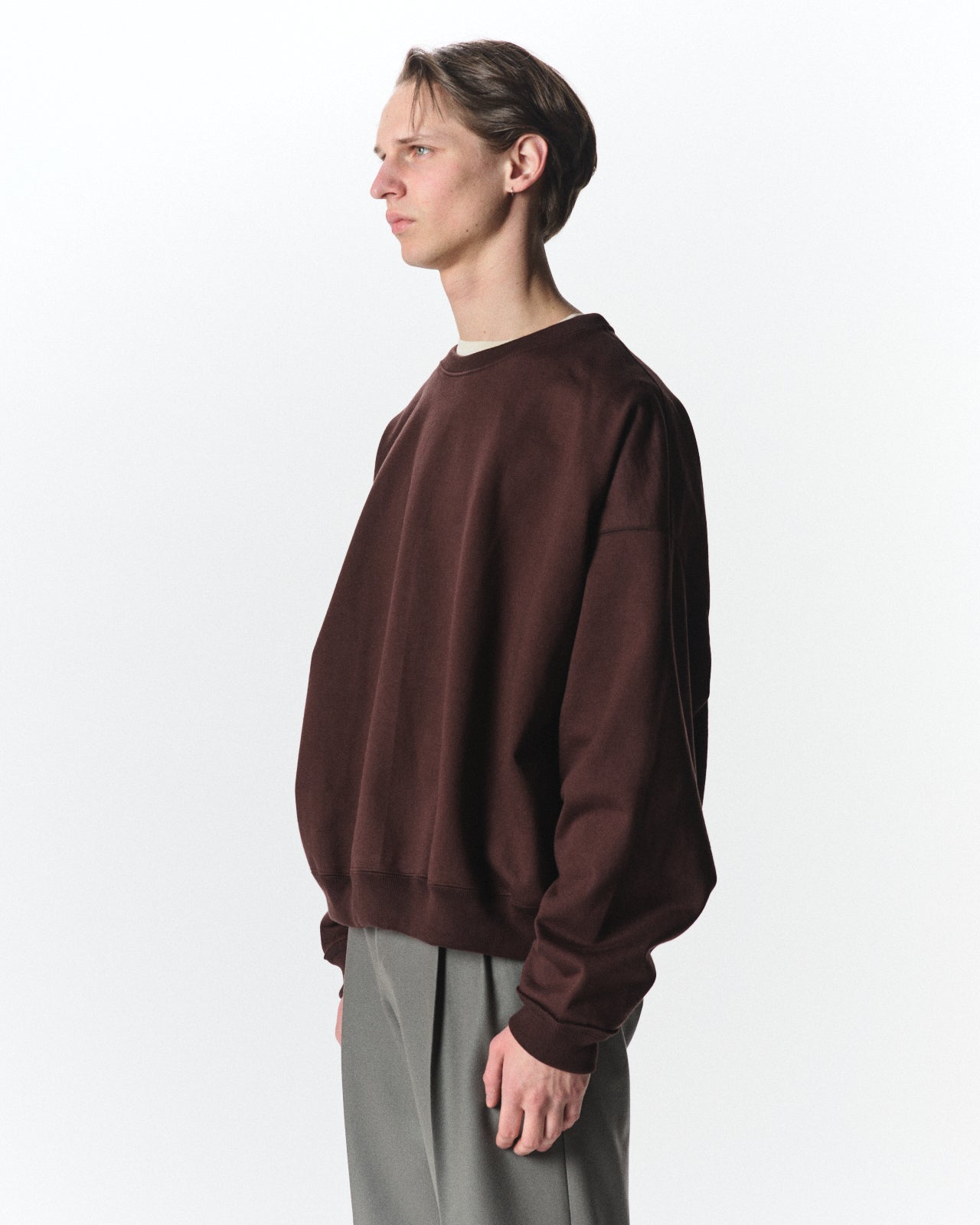 オーガニックコットンヘビー吊裏毛 / ヒュージスウェットショート, Dark Brown