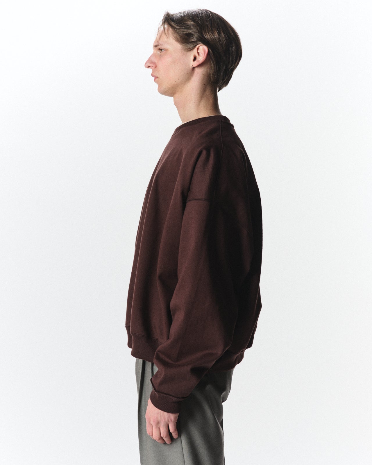 オーガニックコットンヘビー吊裏毛 / ヒュージスウェットショート, Dark Brown