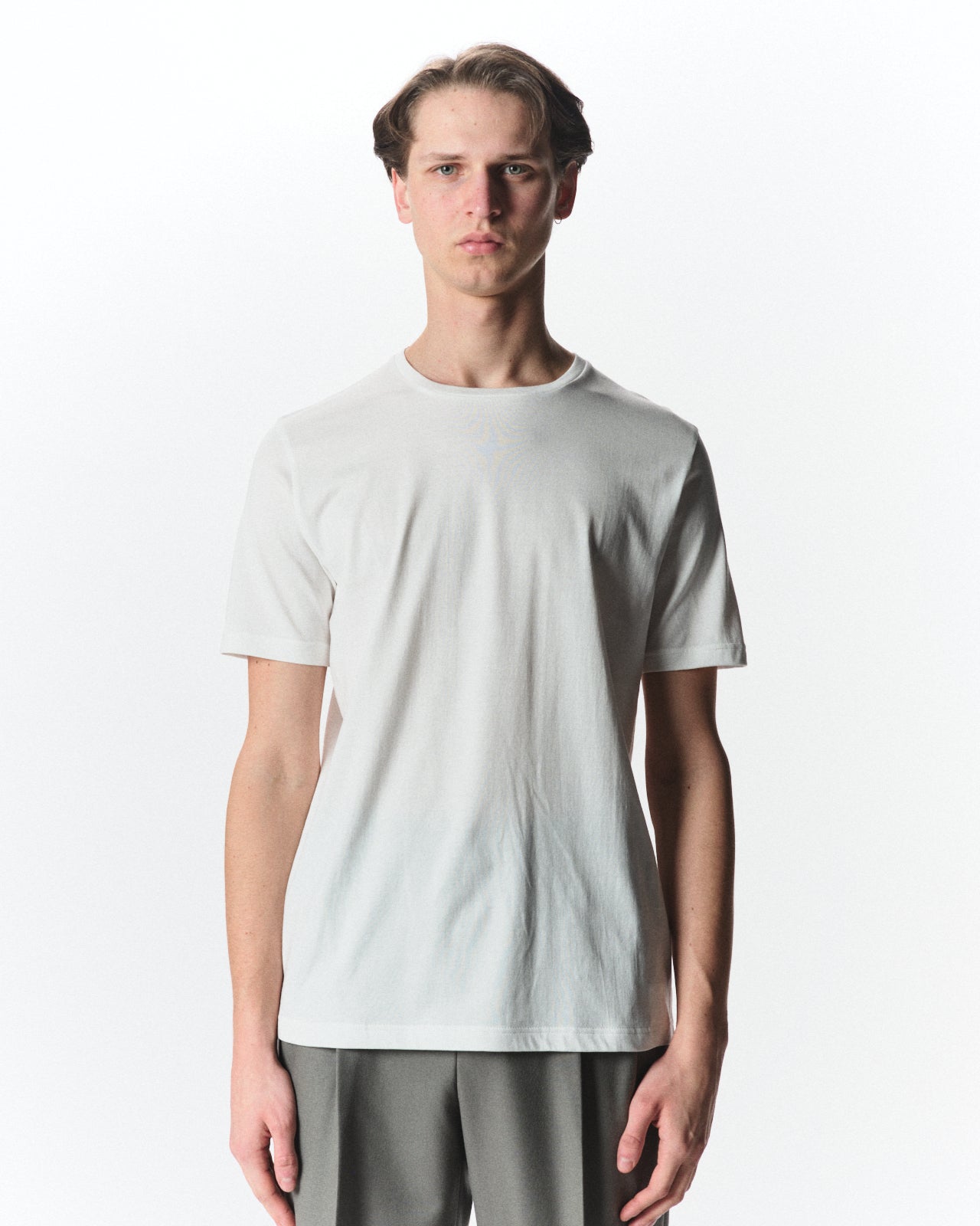 オーガニックGIZA 60/2丸胴天竺 / ショートスリーブTee, White