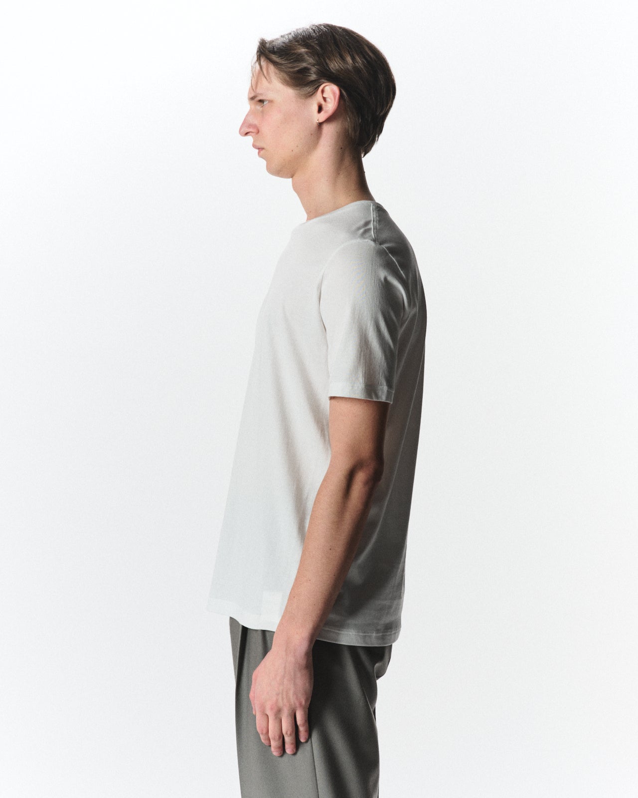 オーガニックGIZA 60/2丸胴天竺 / ショートスリーブTee, White