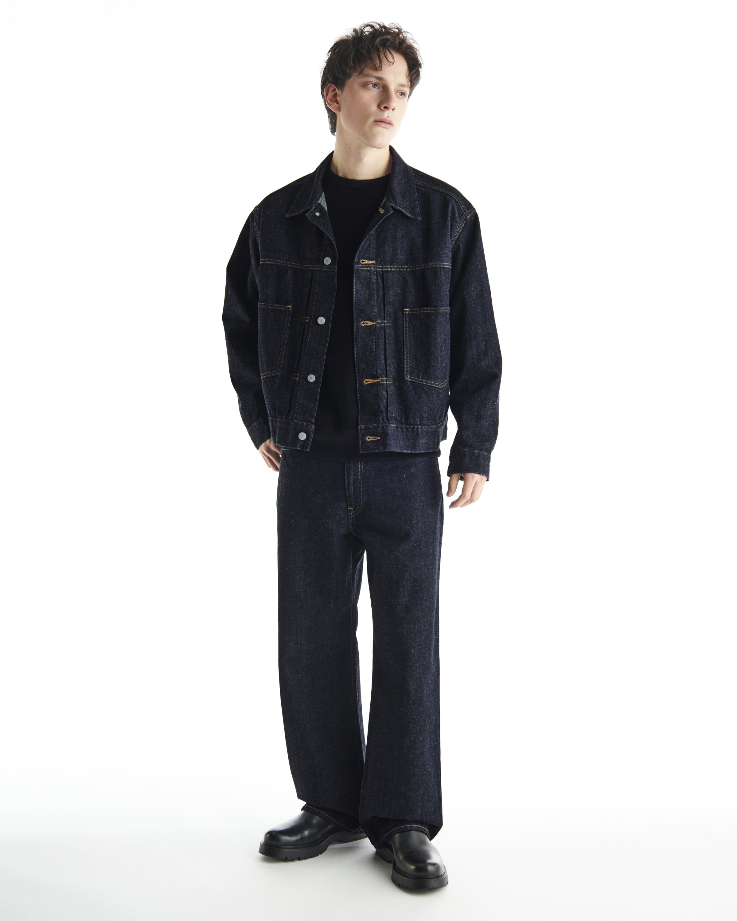 【PARKING別注】キモノデニム / ワイドストレートデニム, Indigo