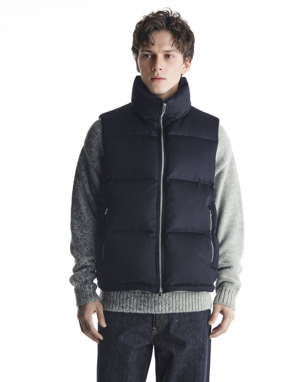 【EDIFICE別注】 カシミヤフラノ / カシミヤダウンベスト, Dark Navy