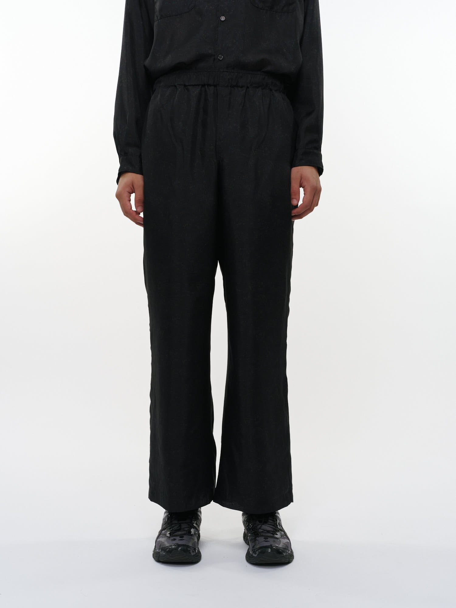 8匁シルク羽二重 / ワイドレッグイージーシルクパンツ, Paisley