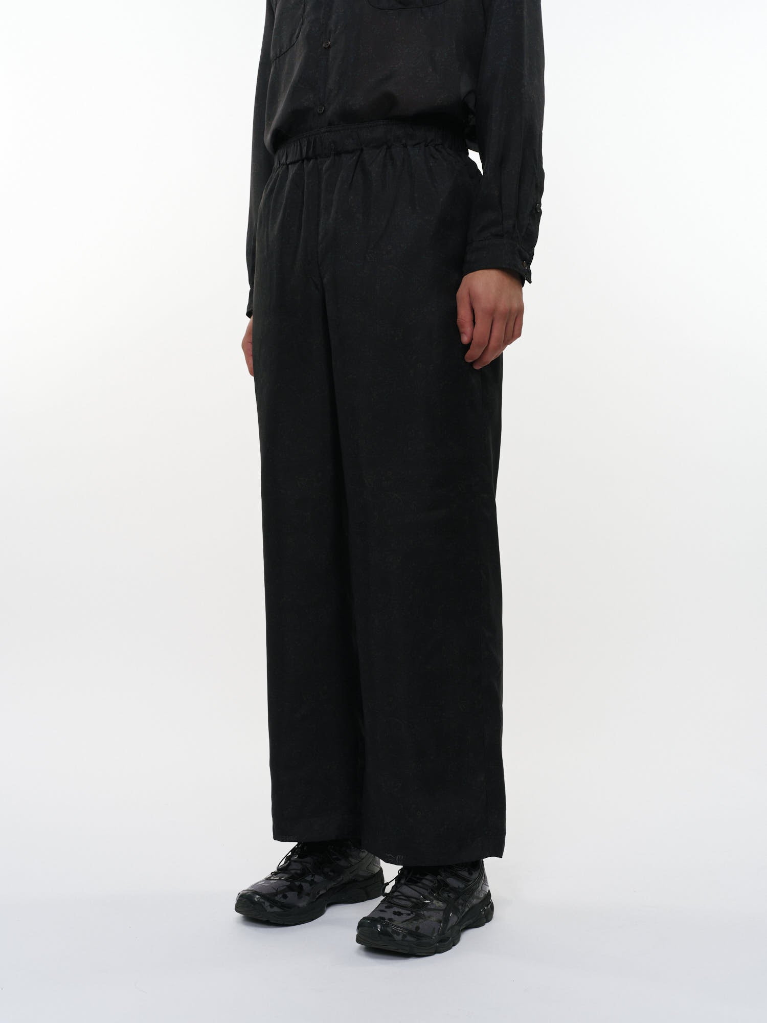 8匁シルク羽二重 / ワイドレッグイージーシルクパンツ, Paisley